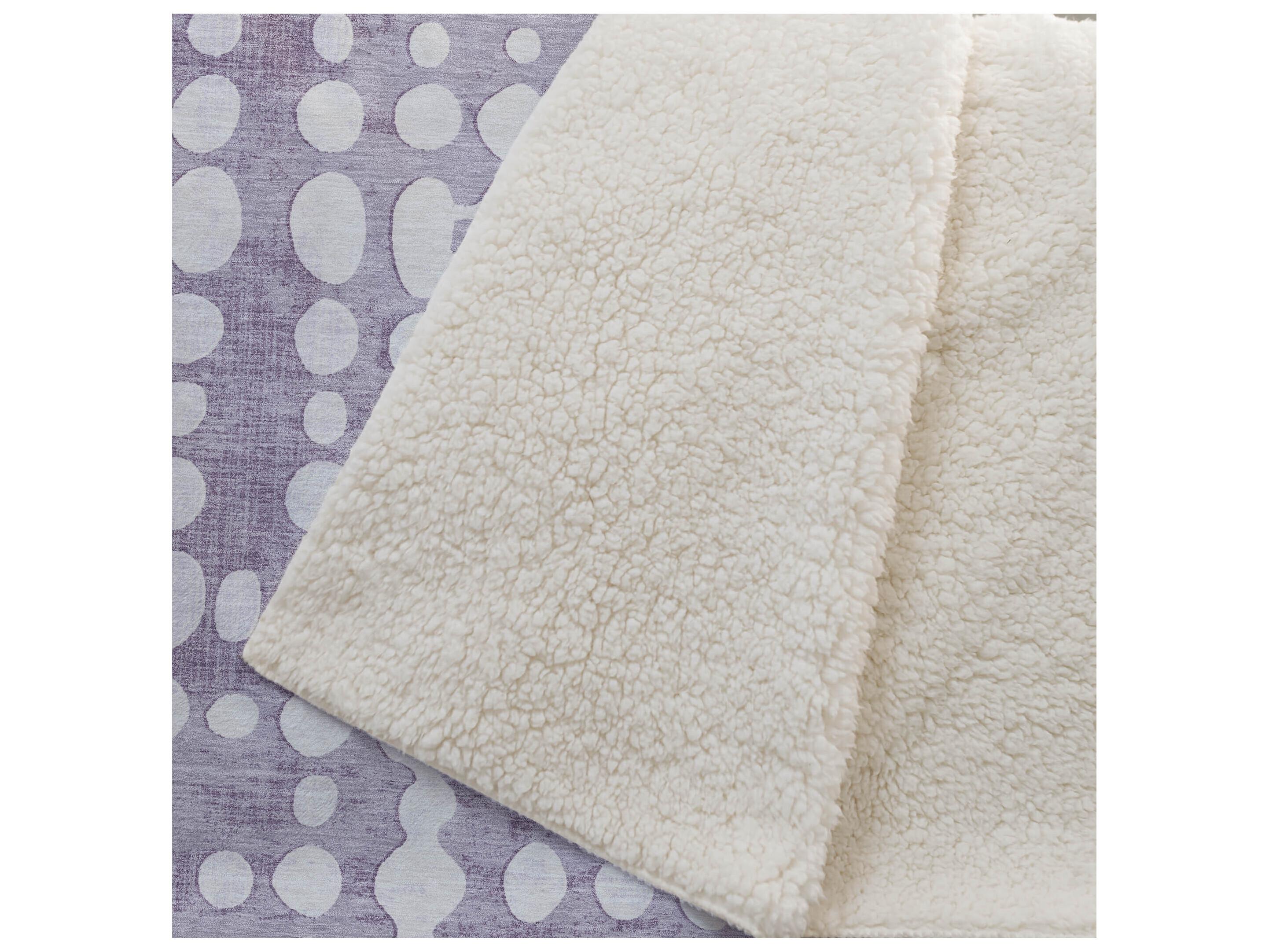 Dalyn Sherpa Purple Polyester Throw