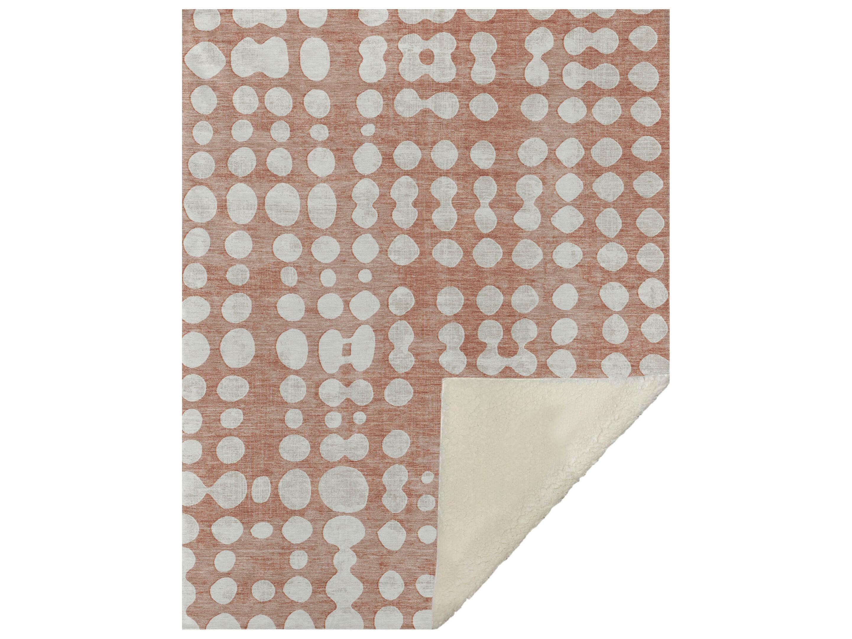 Dalyn Sherpa Orange Polyester Throw