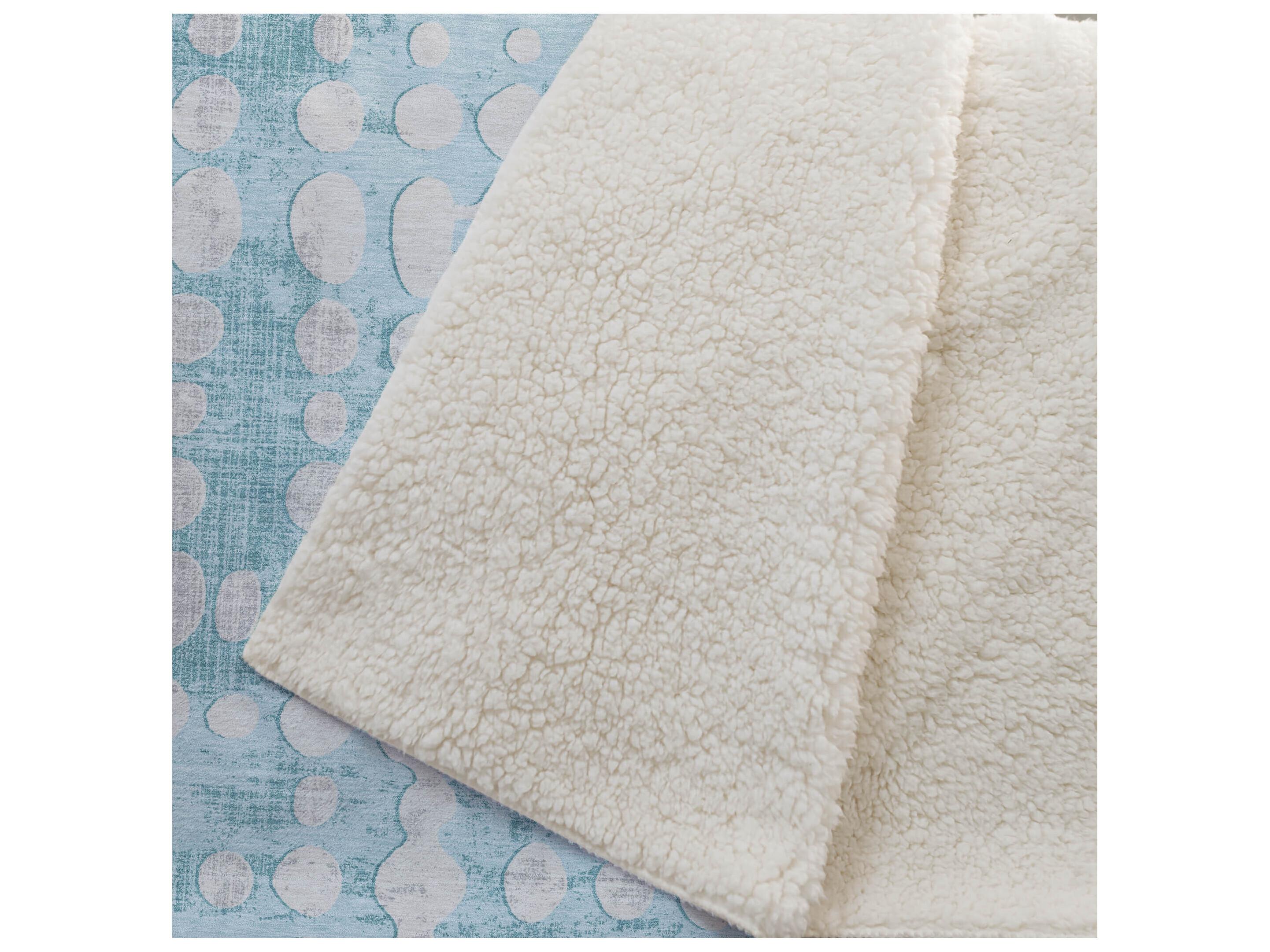 Dalyn Sherpa Teal Polyester Throw