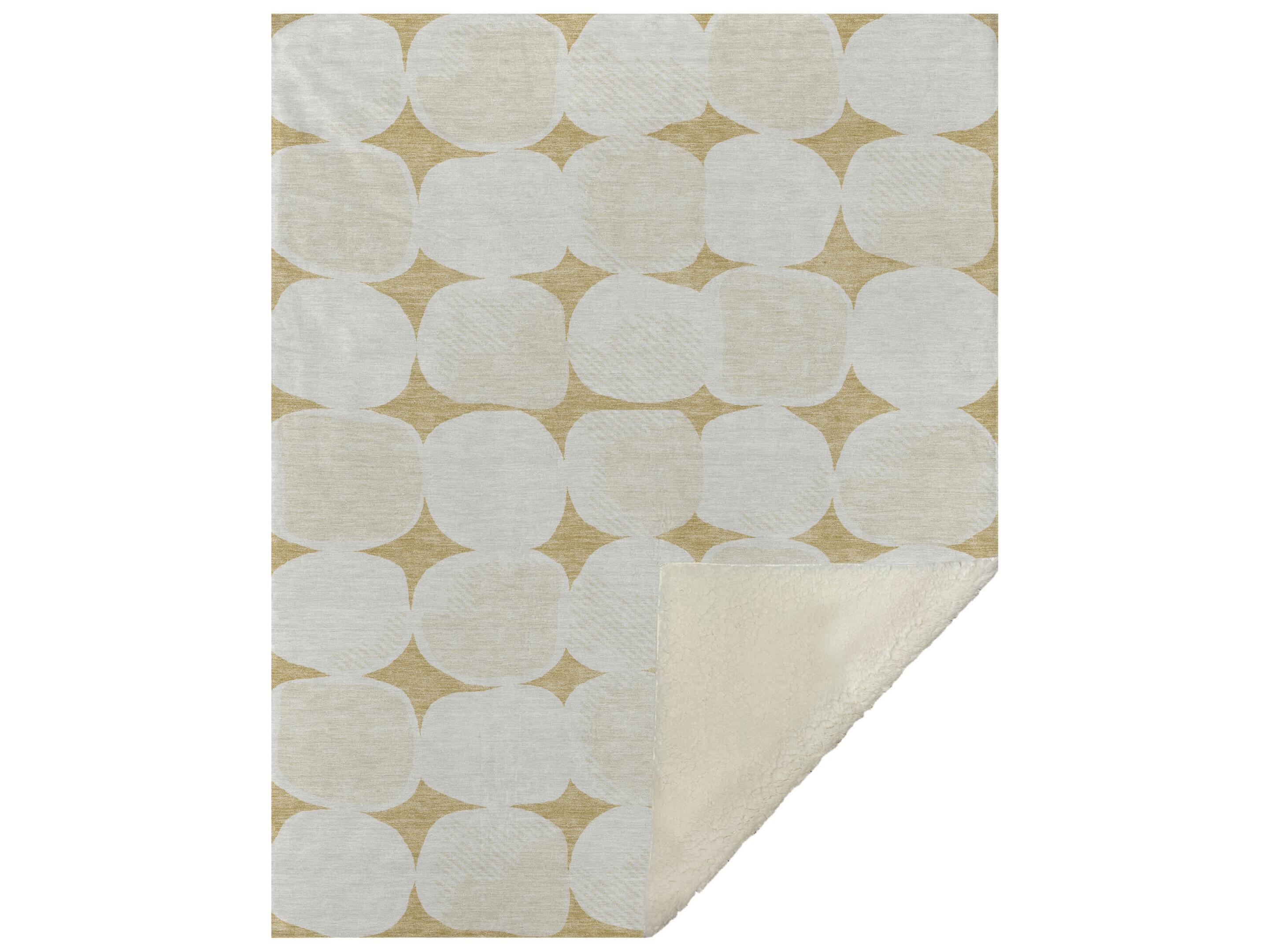 Dalyn Sherpa Gold Polyester Throw