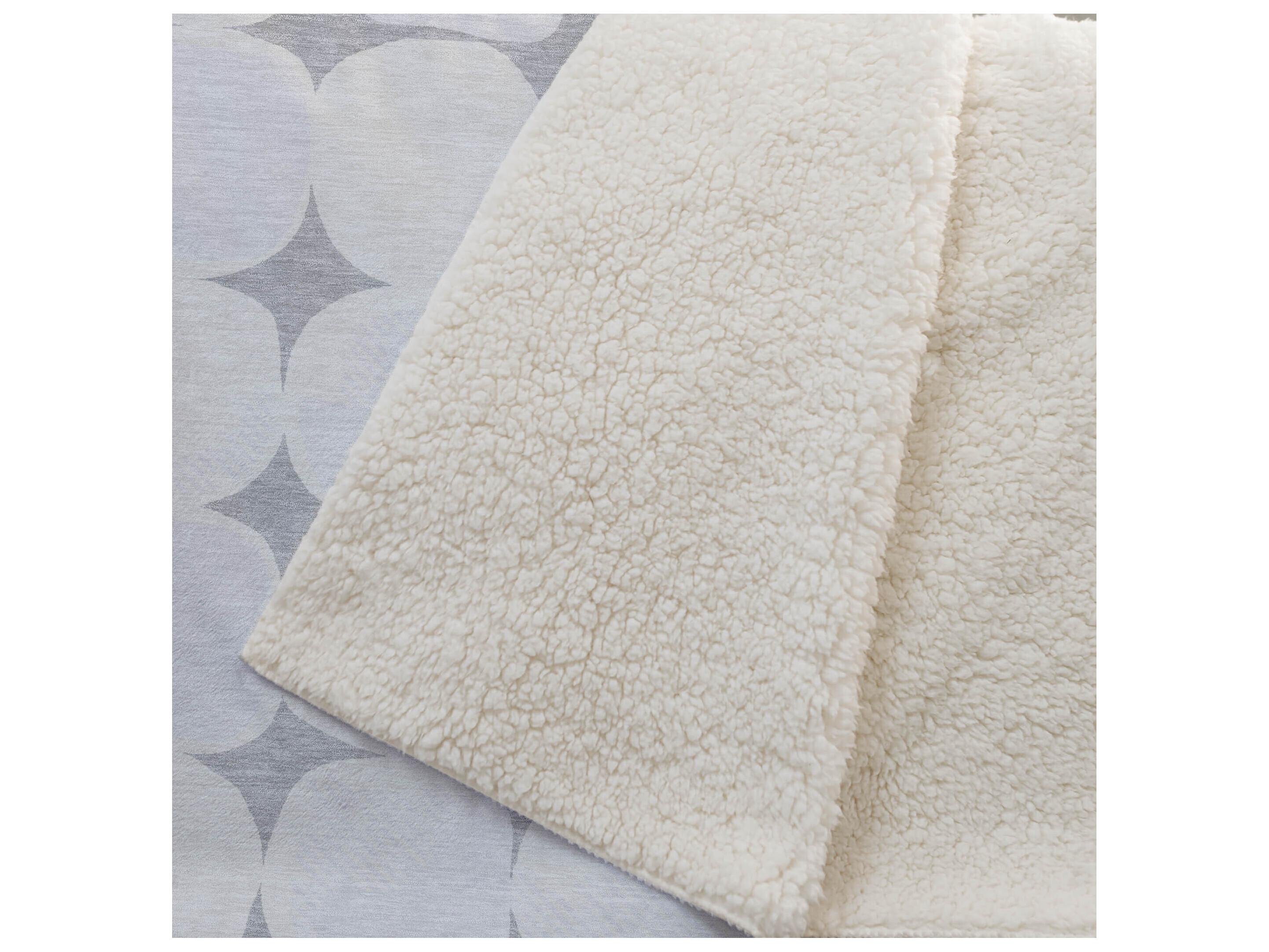 Dalyn Sherpa Gray Polyester Throw