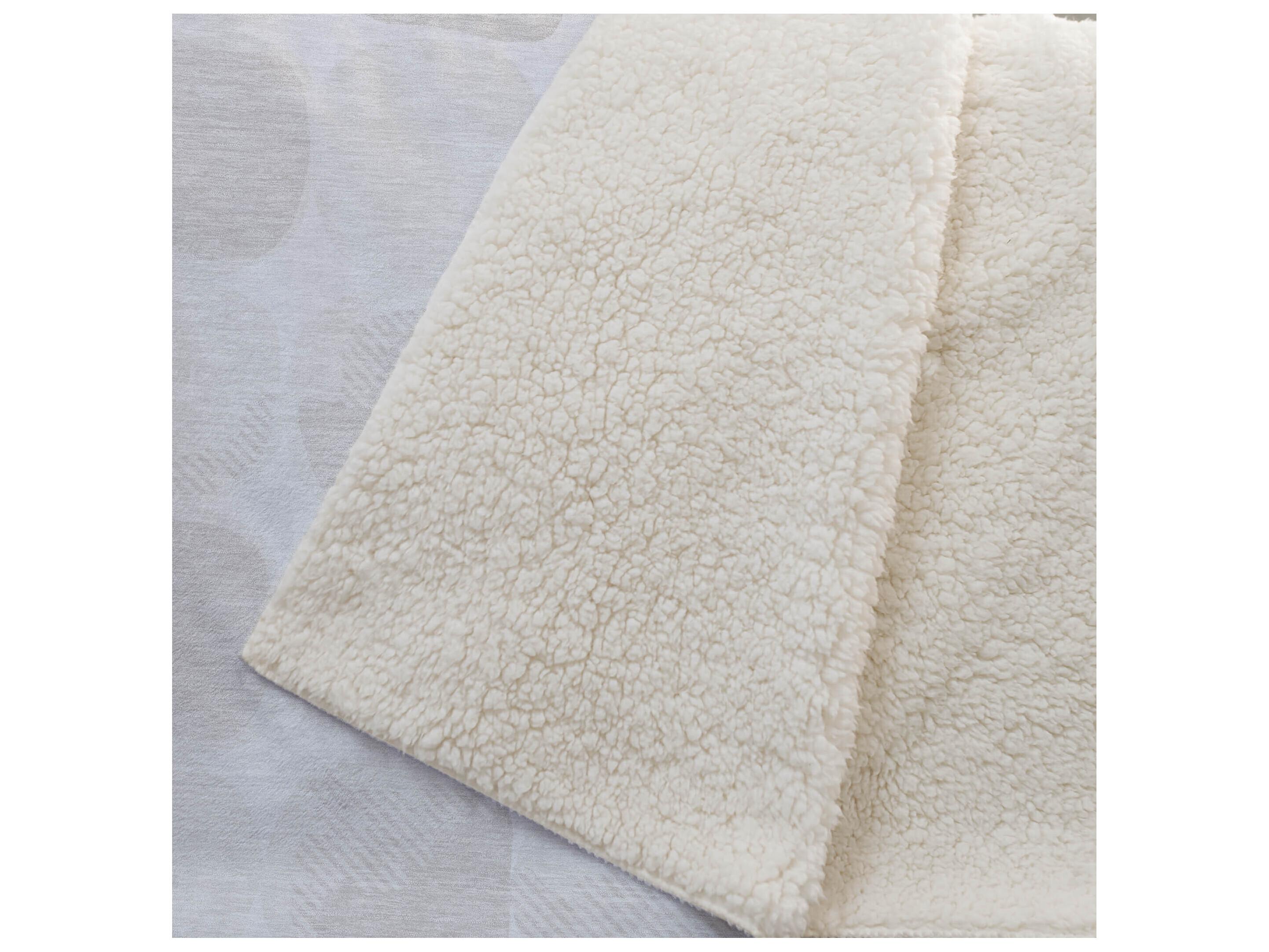 Dalyn Sherpa Ivory Polyester Throw