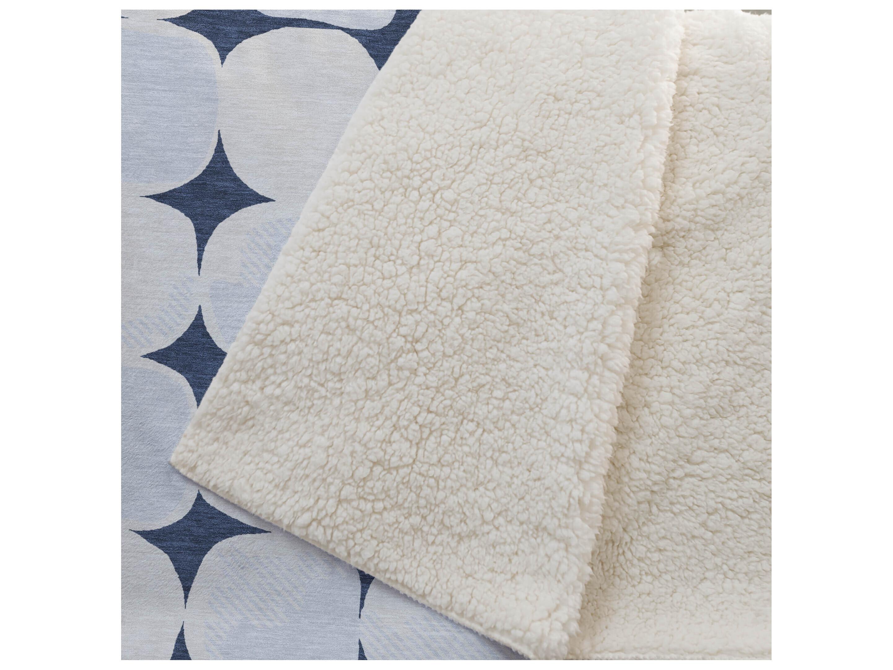 Dalyn Sherpa Blue Polyester Throw