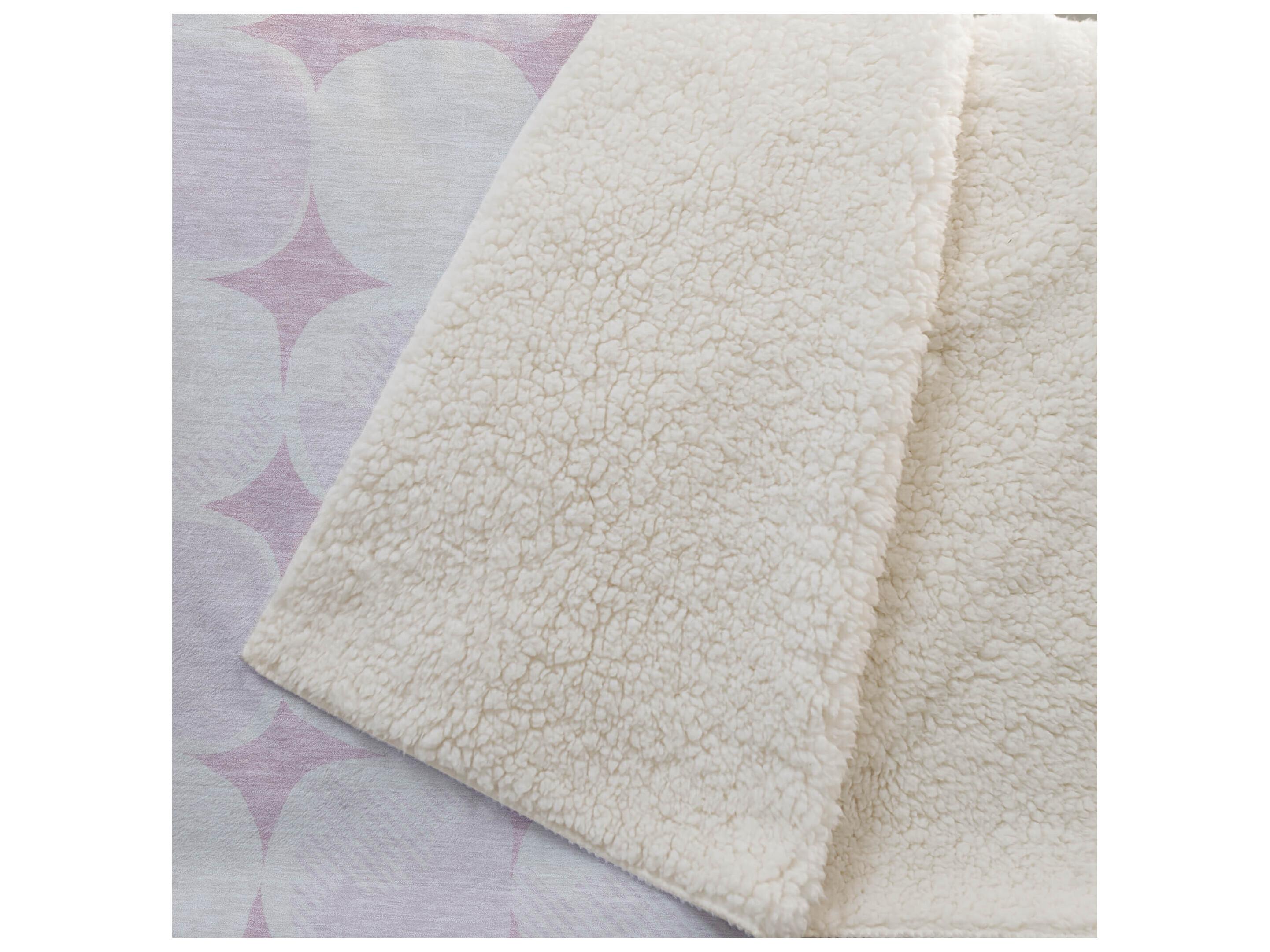 Dalyn Sherpa Pink Polyester Throw