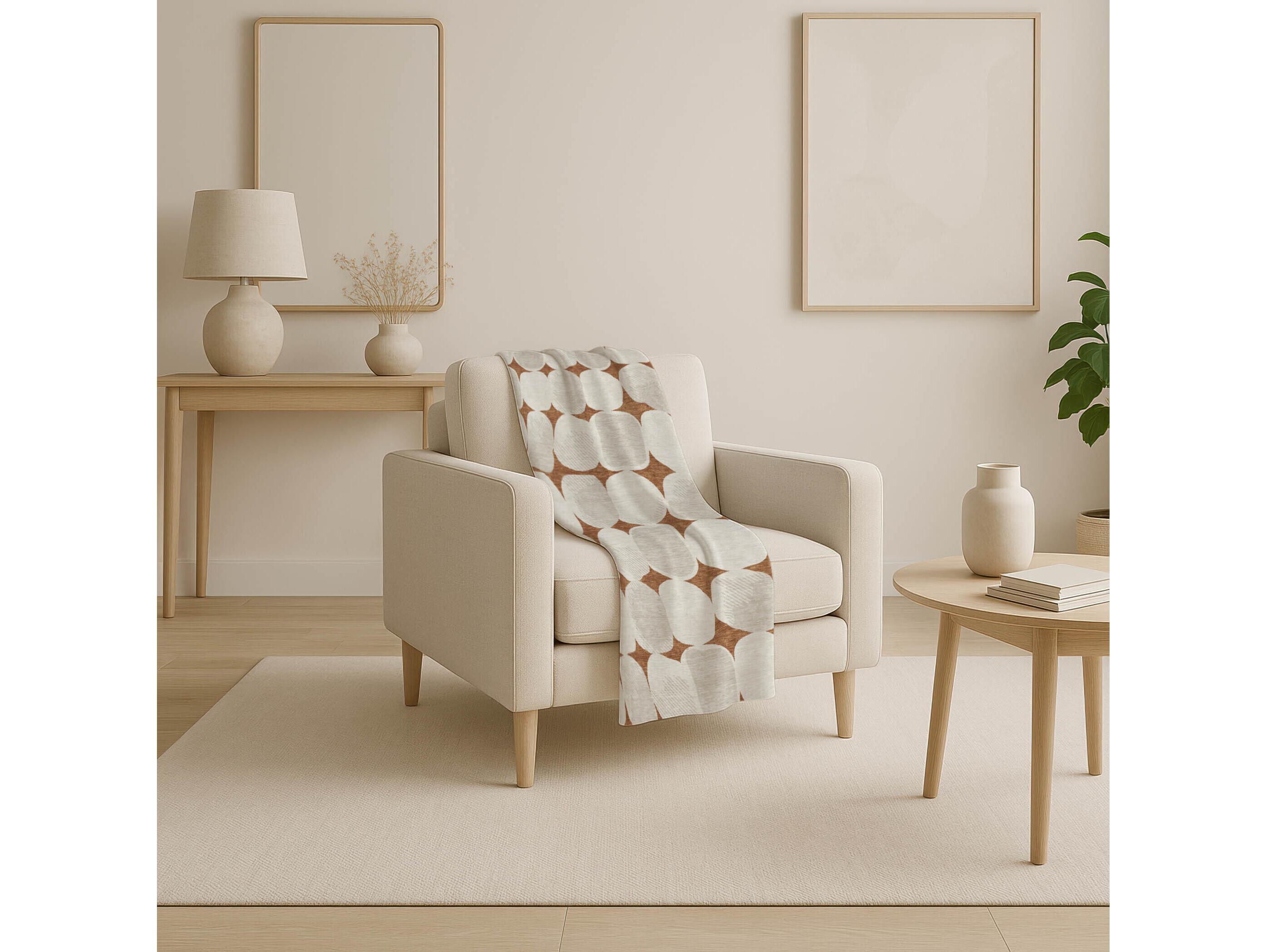 Dalyn Sherpa Orange Polyester Throw