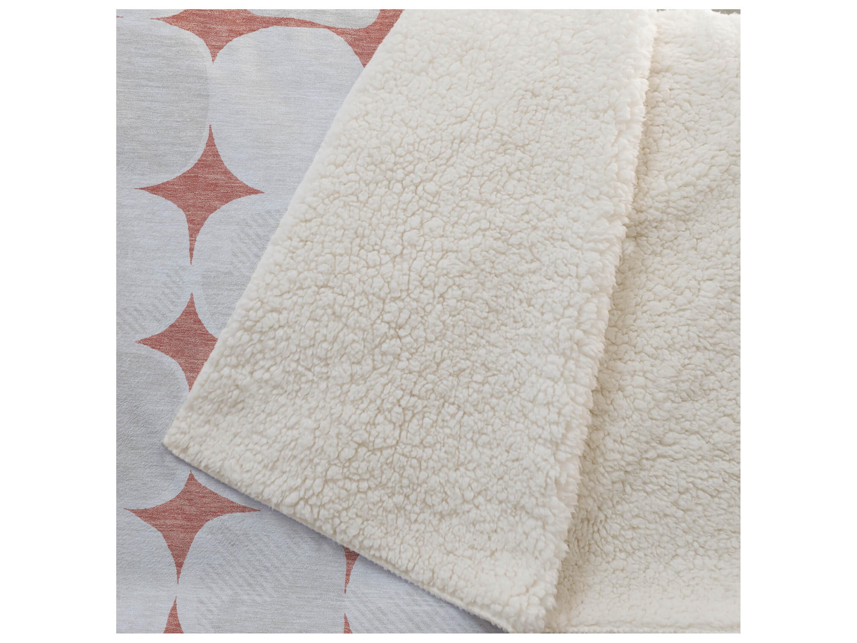 Dalyn Sherpa Orange Polyester Throw