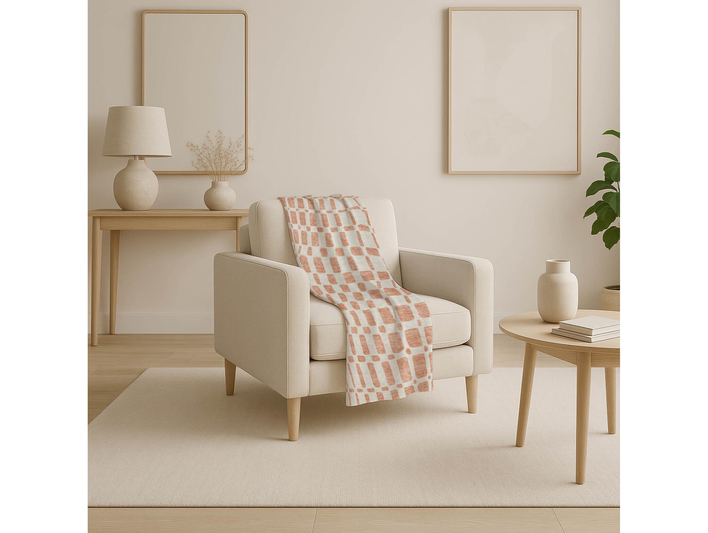 Dalyn Sherpa Orange Polyester Throw