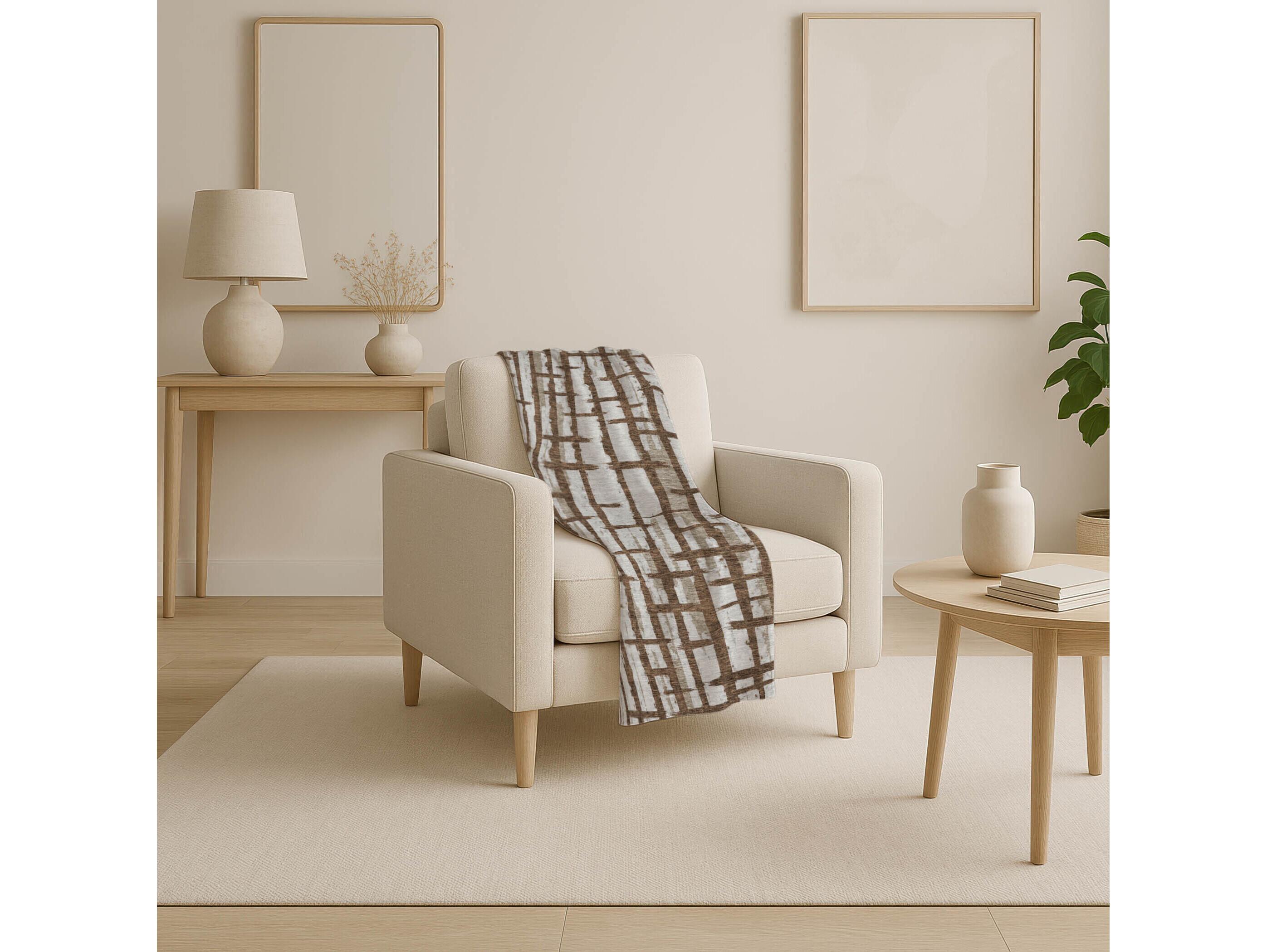 Dalyn Sherpa Brown Polyester Throw