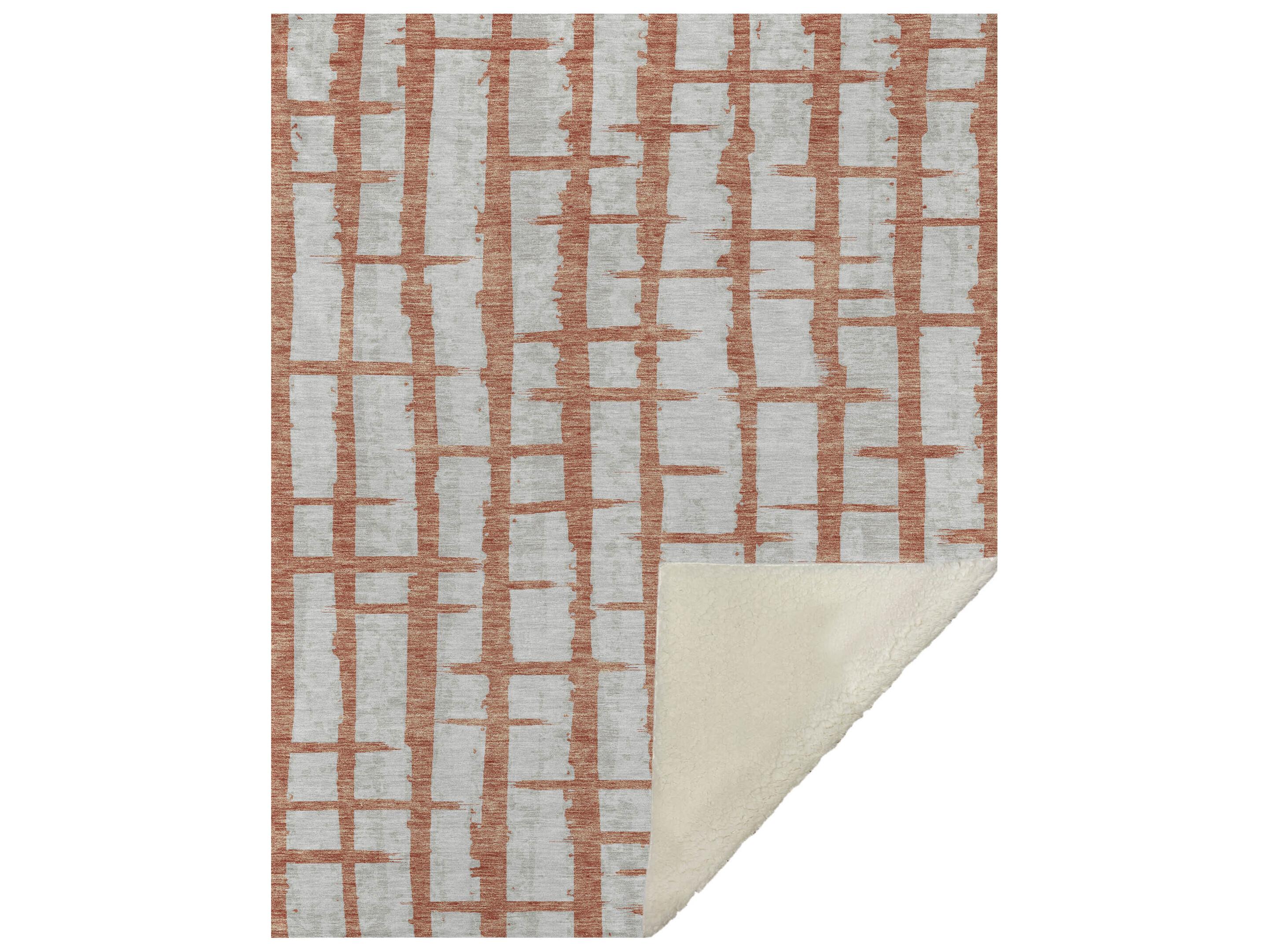 Dalyn Sherpa Orange Polyester Throw