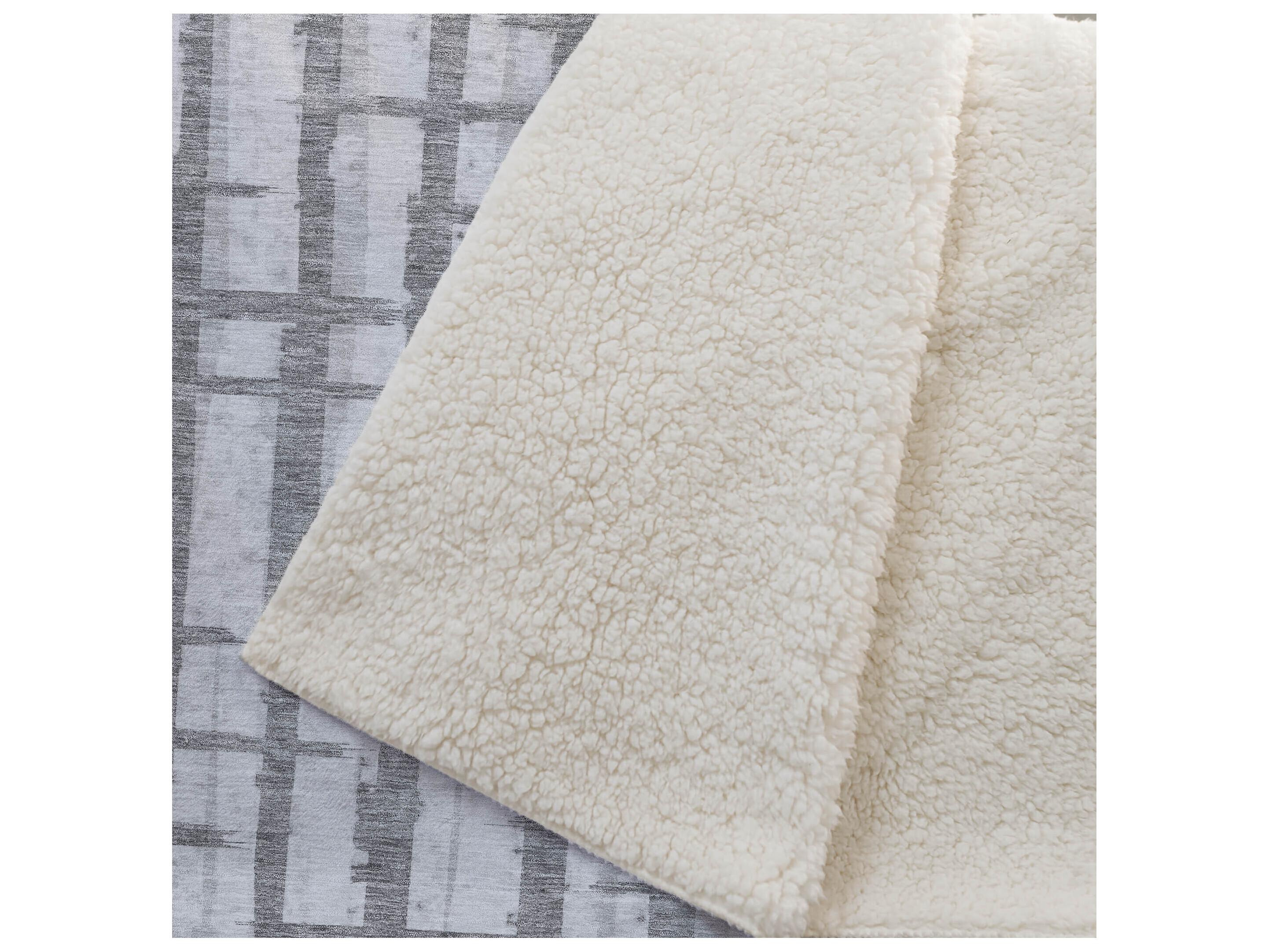 Dalyn Sherpa Gray Polyester Throw