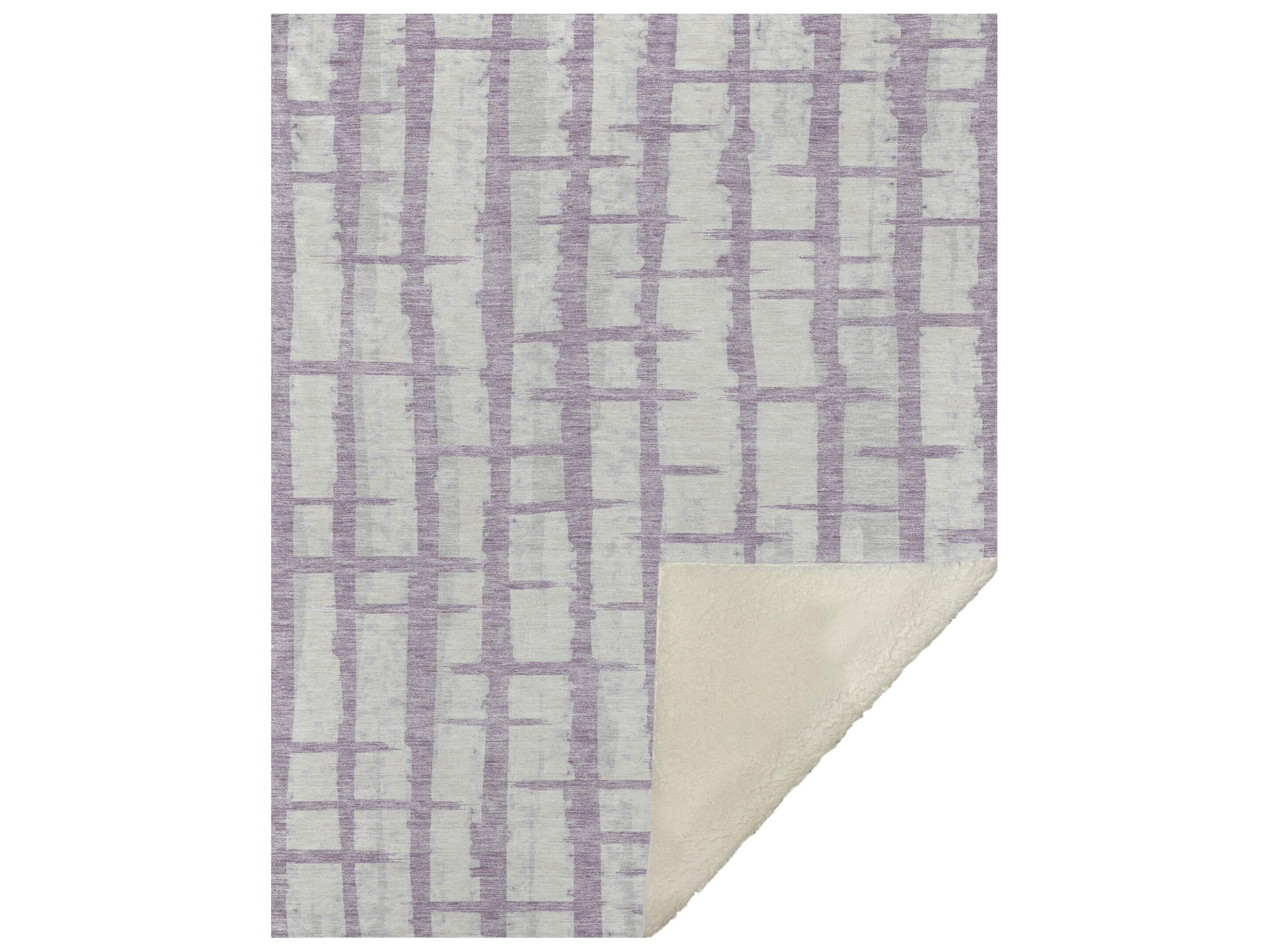Dalyn Sherpa Purple Polyester Throw