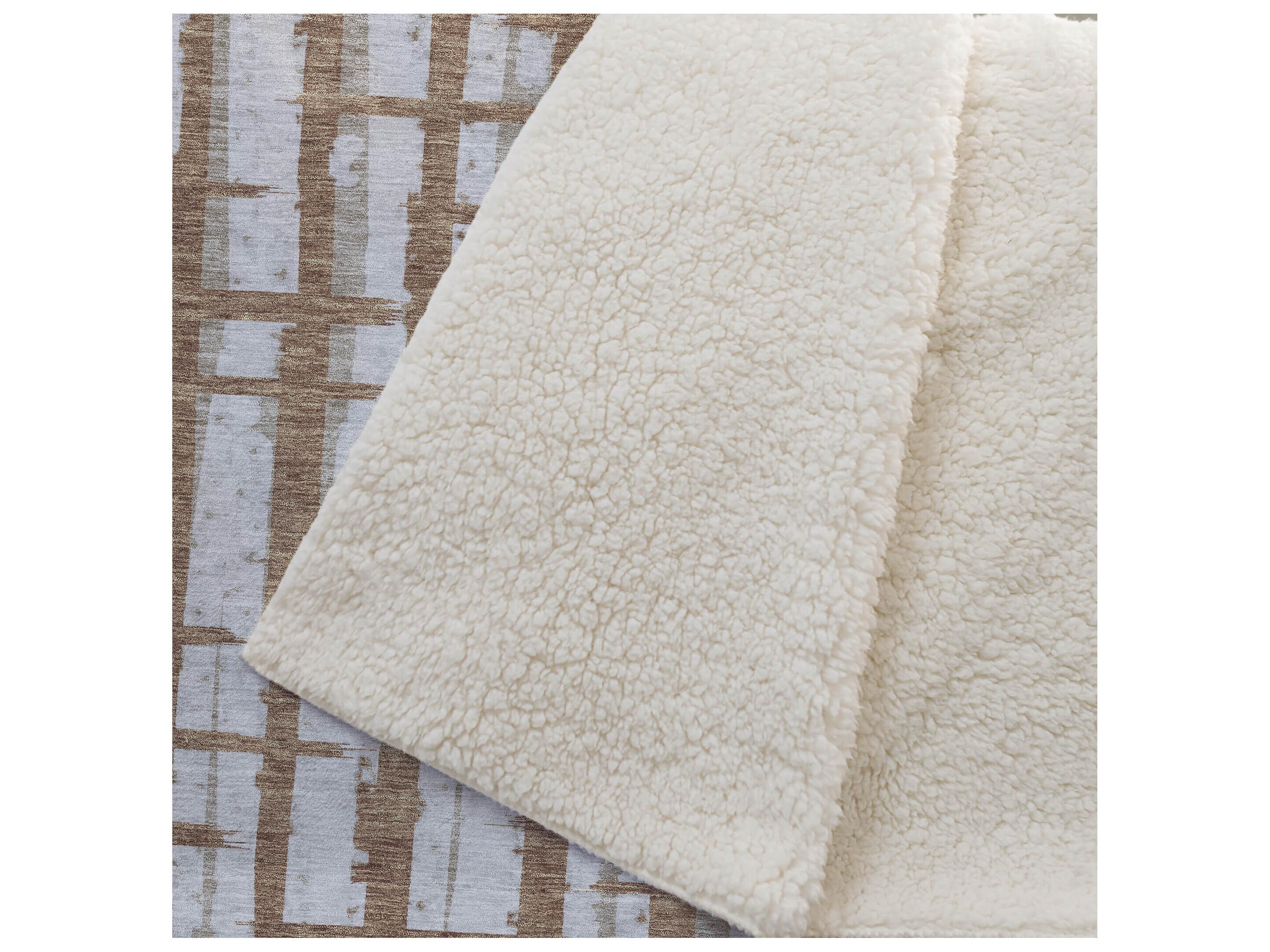 Dalyn Sherpa Orange Polyester Throw