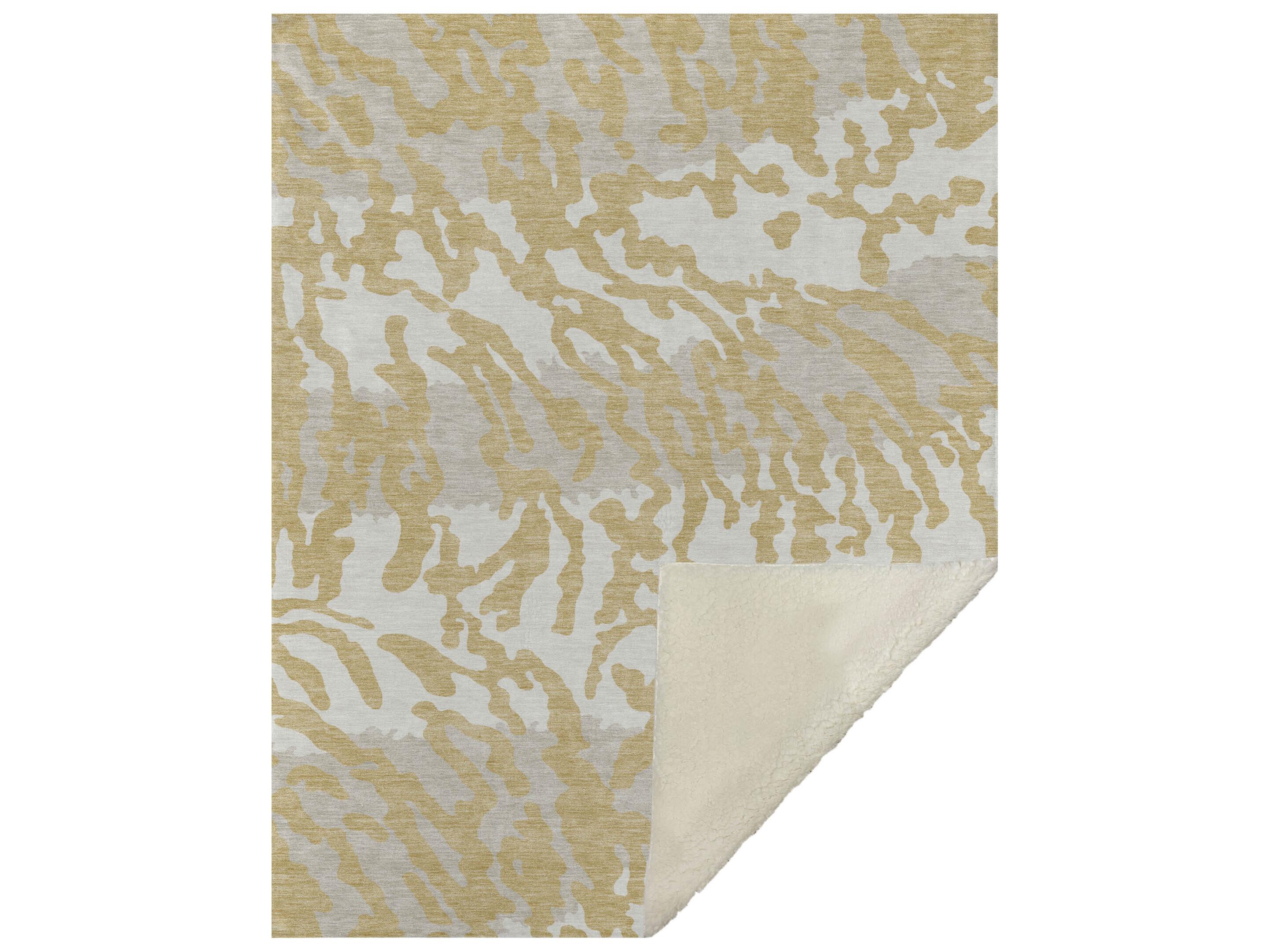 Dalyn Sherpa Gold Polyester Throw