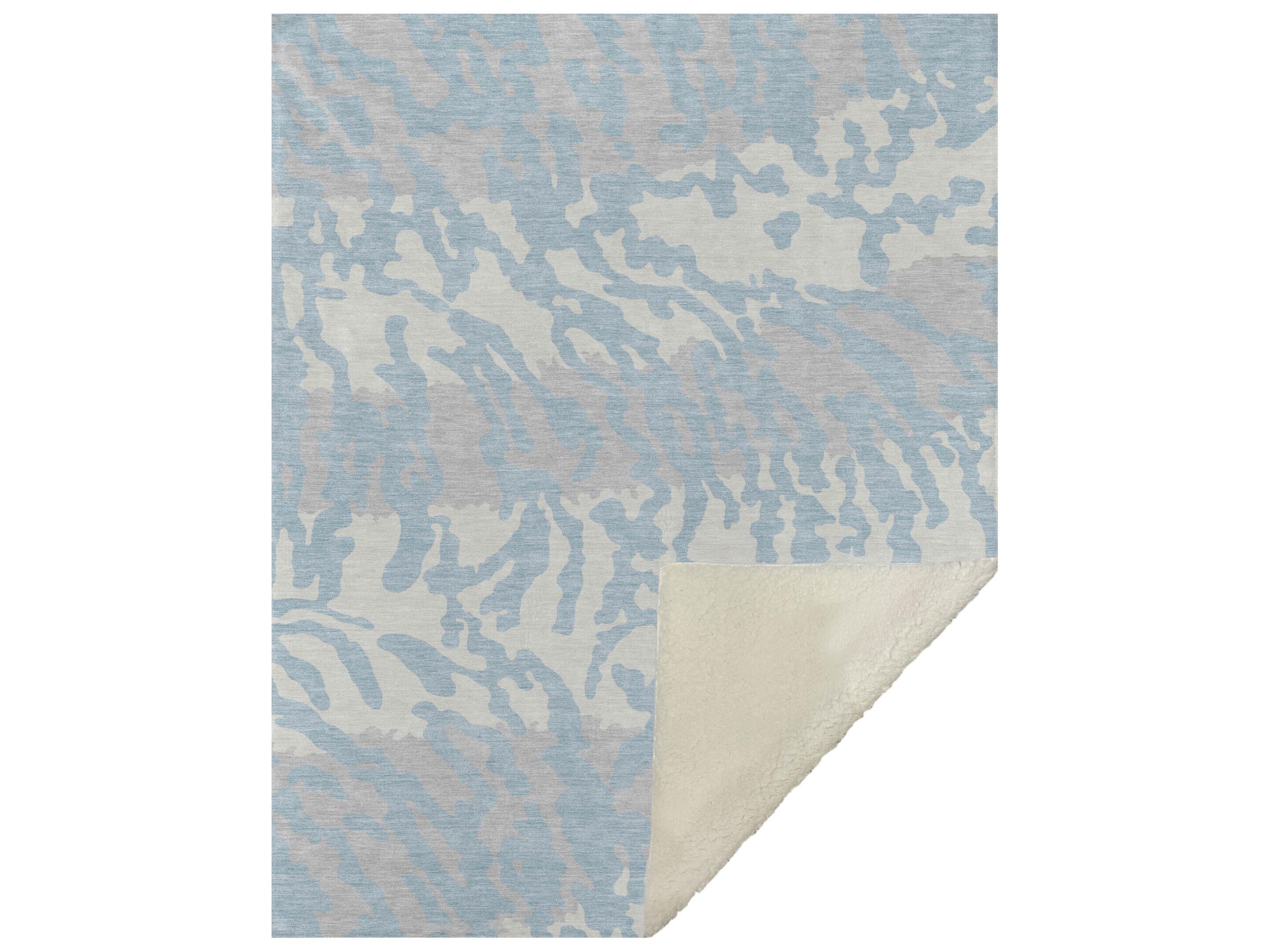 Dalyn Sherpa Blue Polyester Throw
