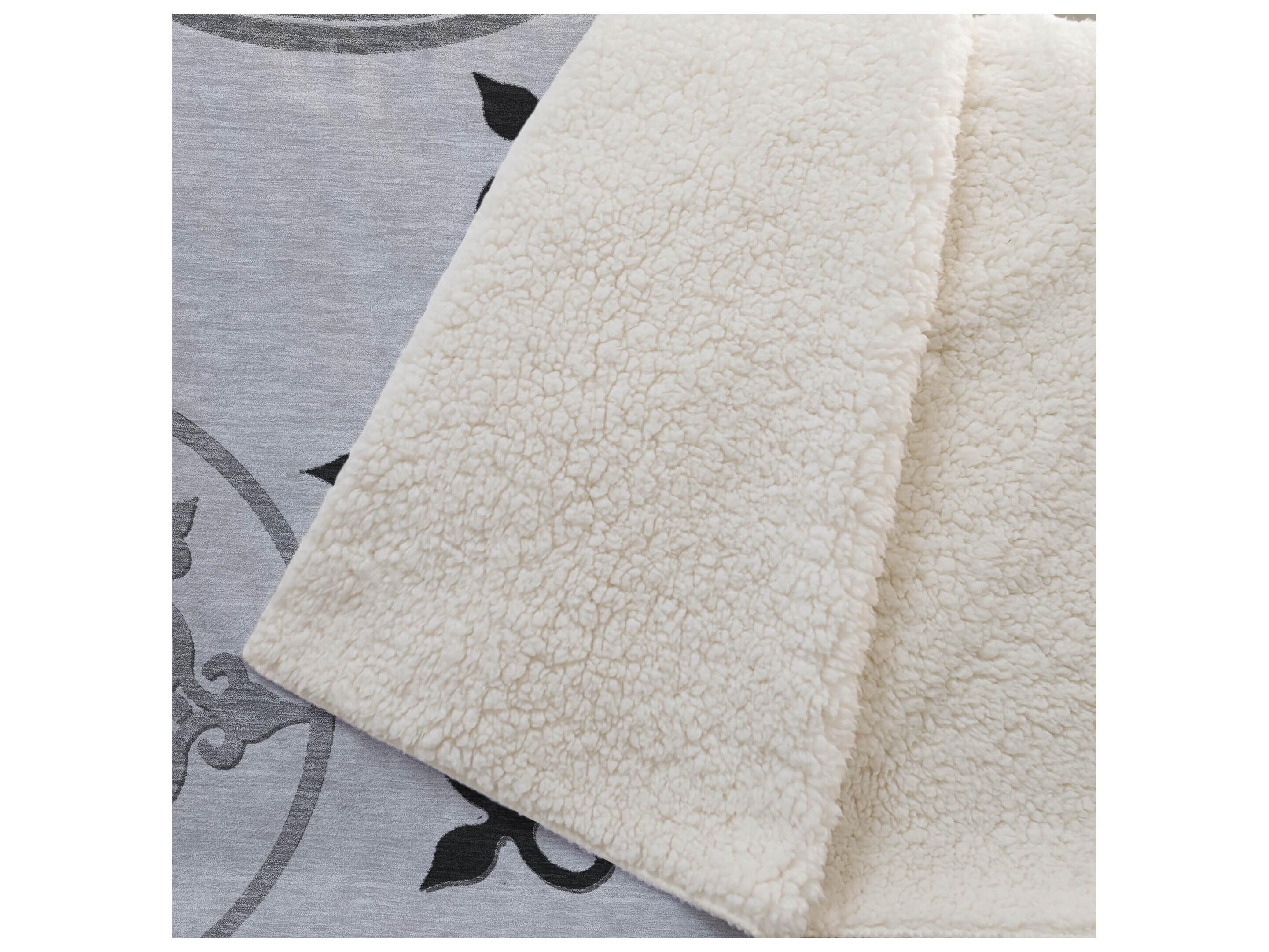 Dalyn Sherpa Gray Polyester Throw