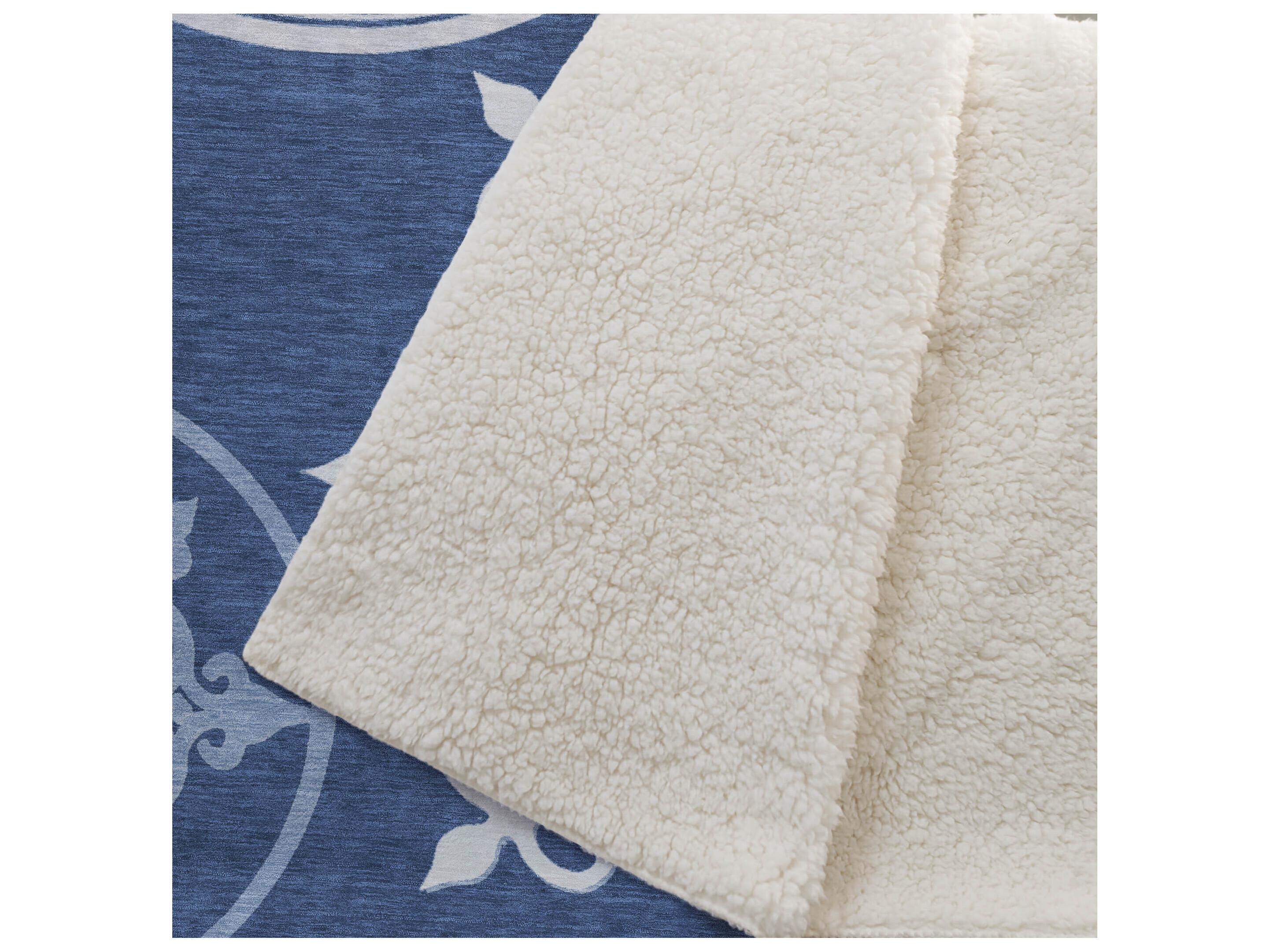 Dalyn Sherpa Blue Polyester Throw