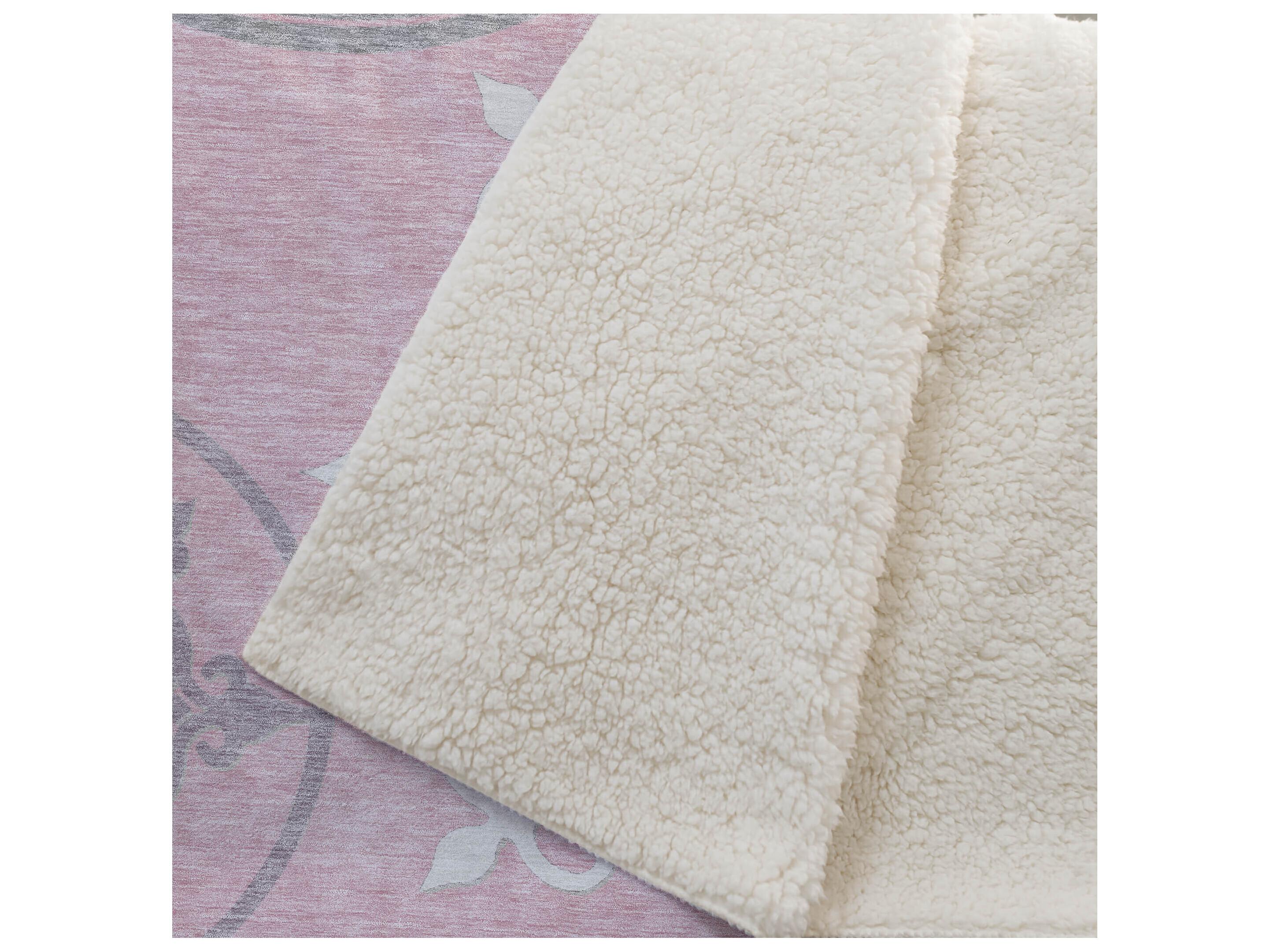 Dalyn Sherpa Pink Polyester Throw