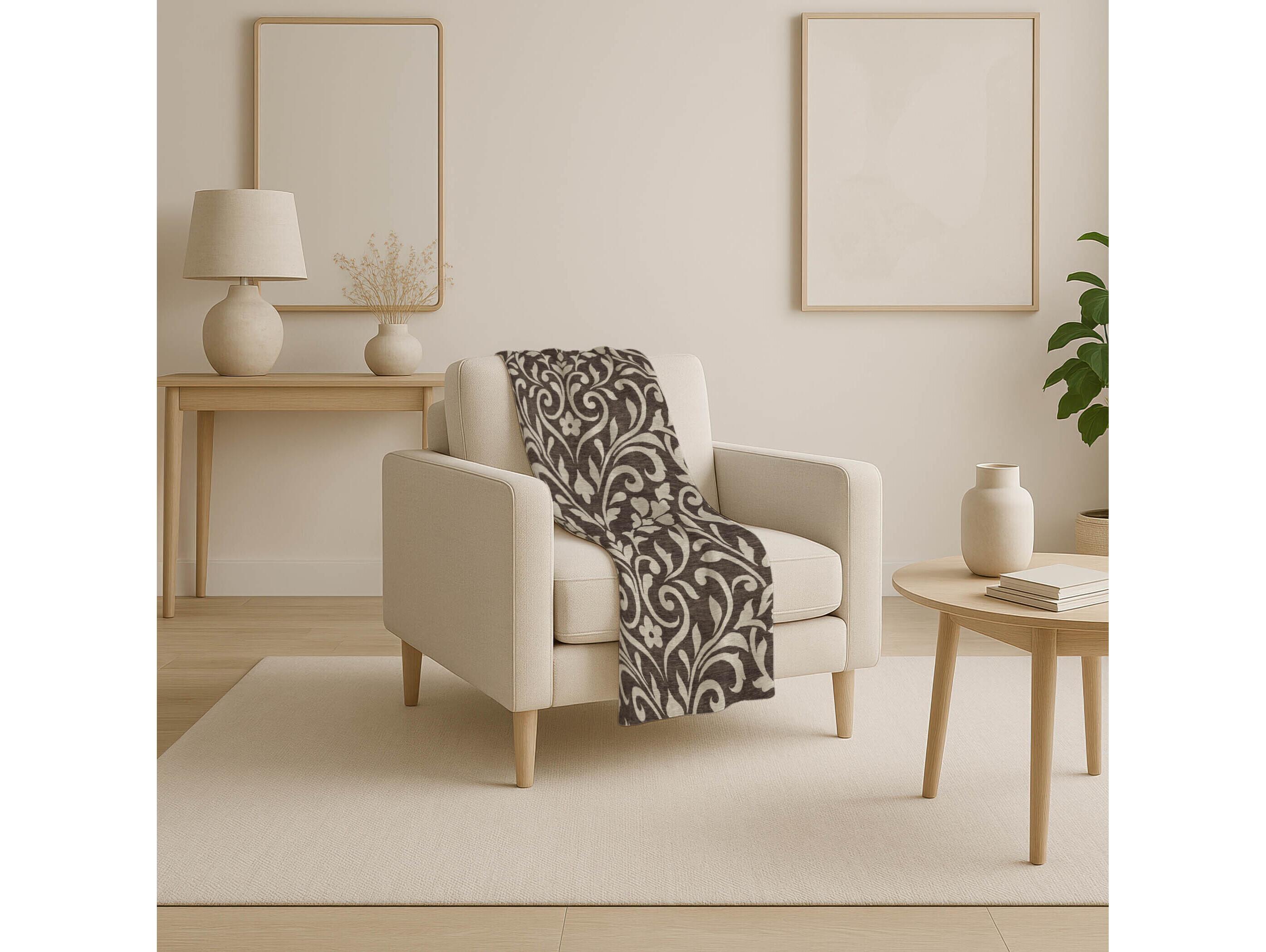 Dalyn Sherpa Brown Polyester Throw