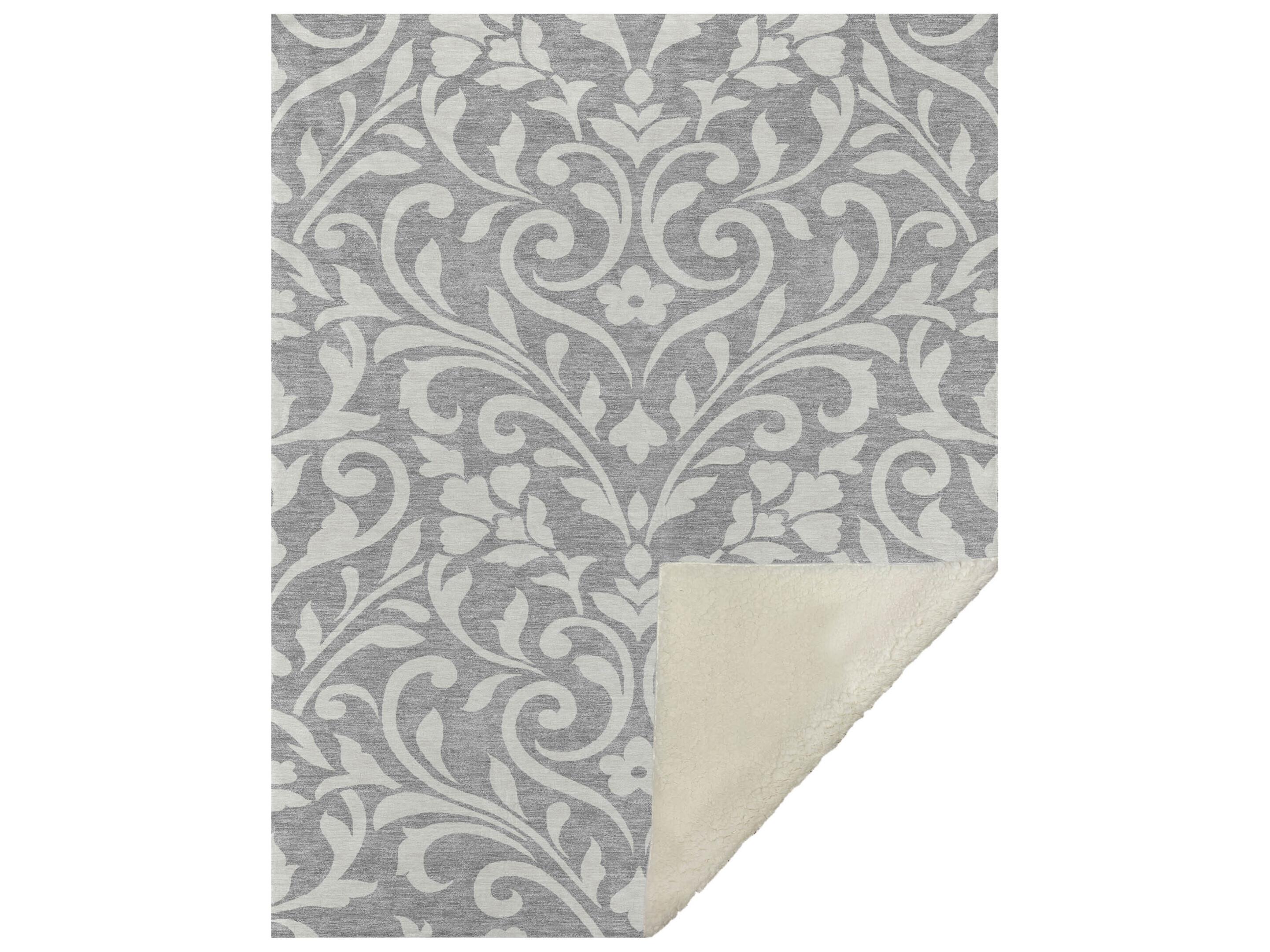 Dalyn Sherpa Gray Polyester Throw