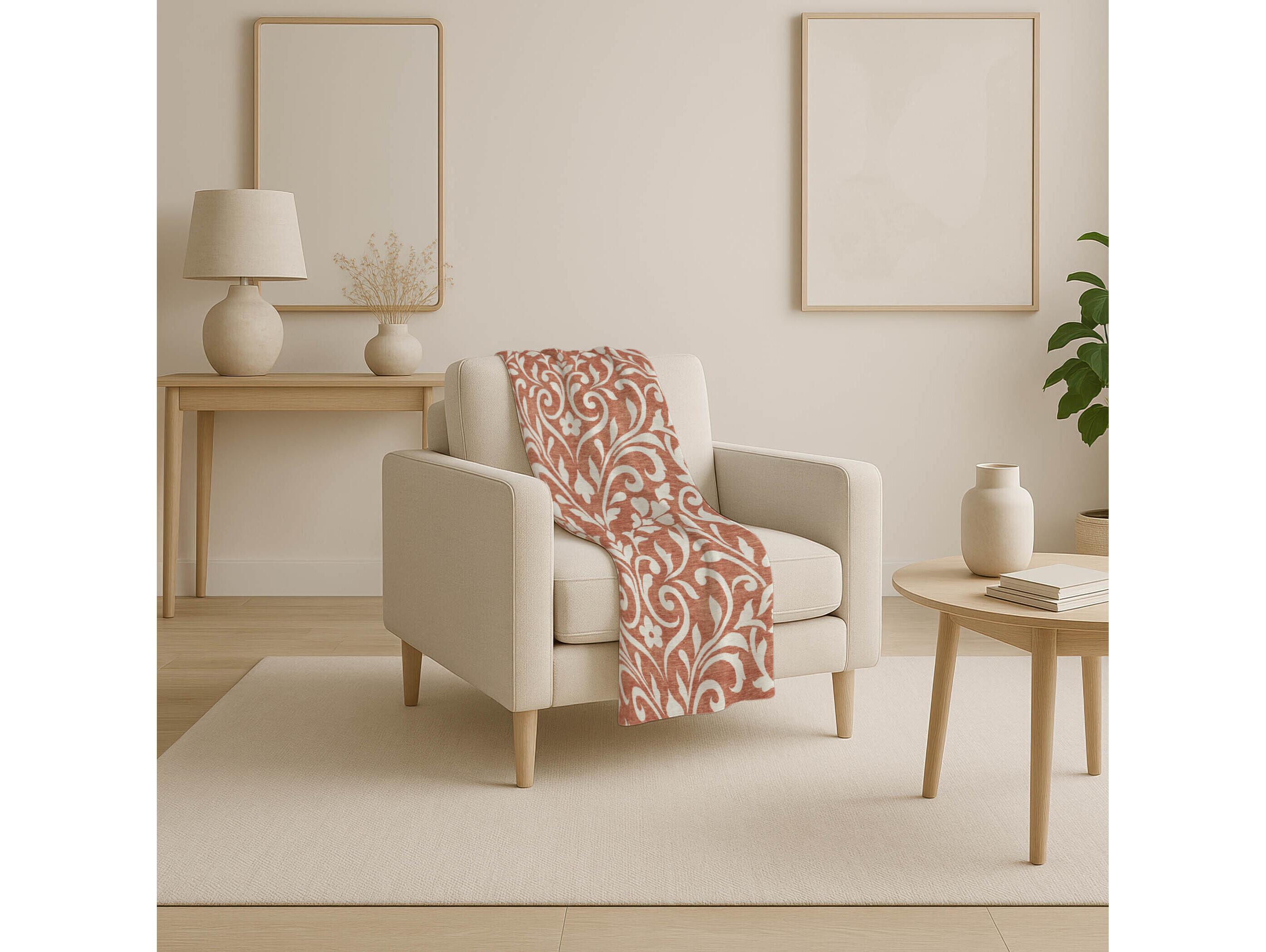 Dalyn Sherpa Orange Polyester Throw