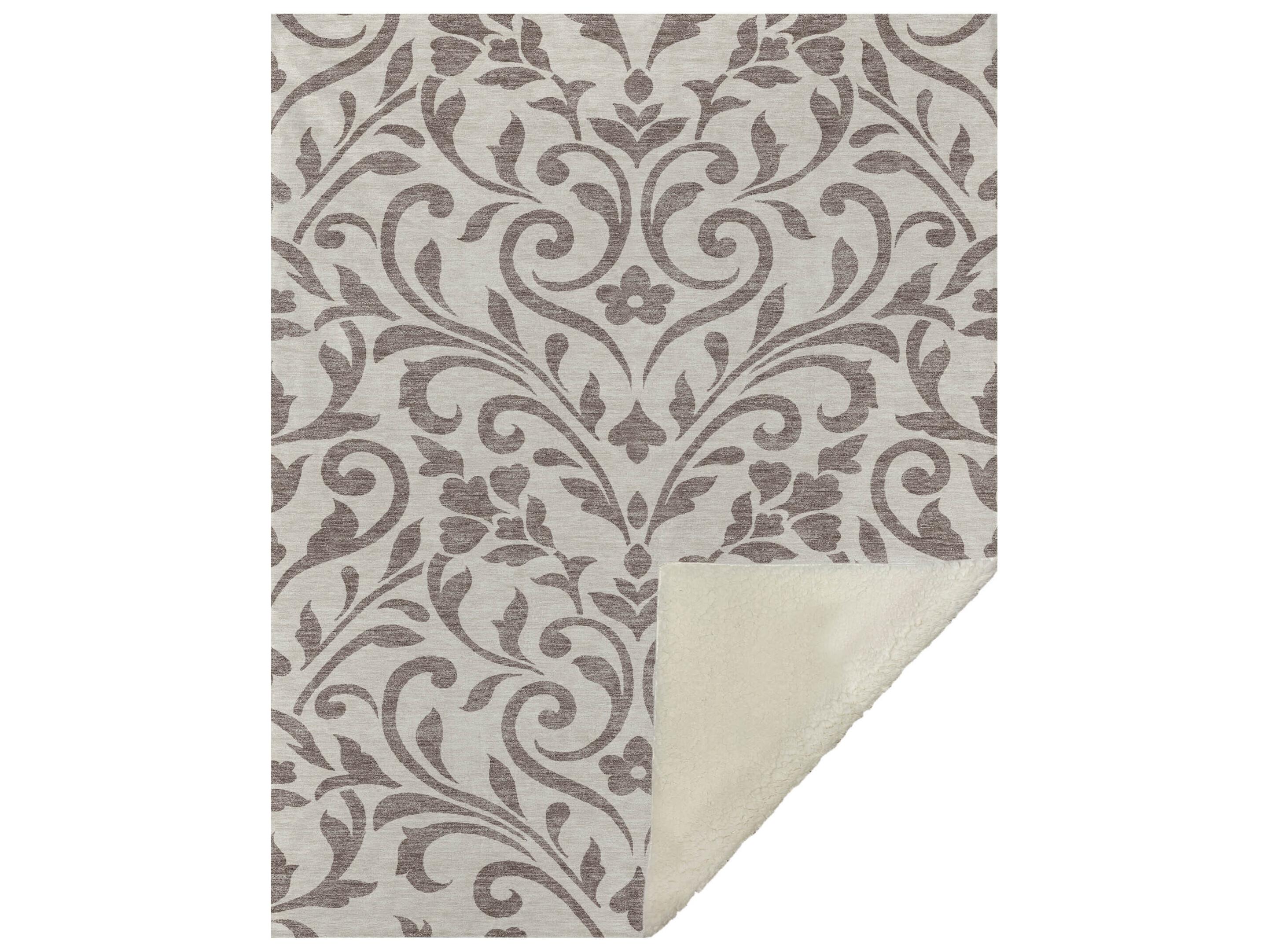 Dalyn Sherpa Brown Polyester Throw