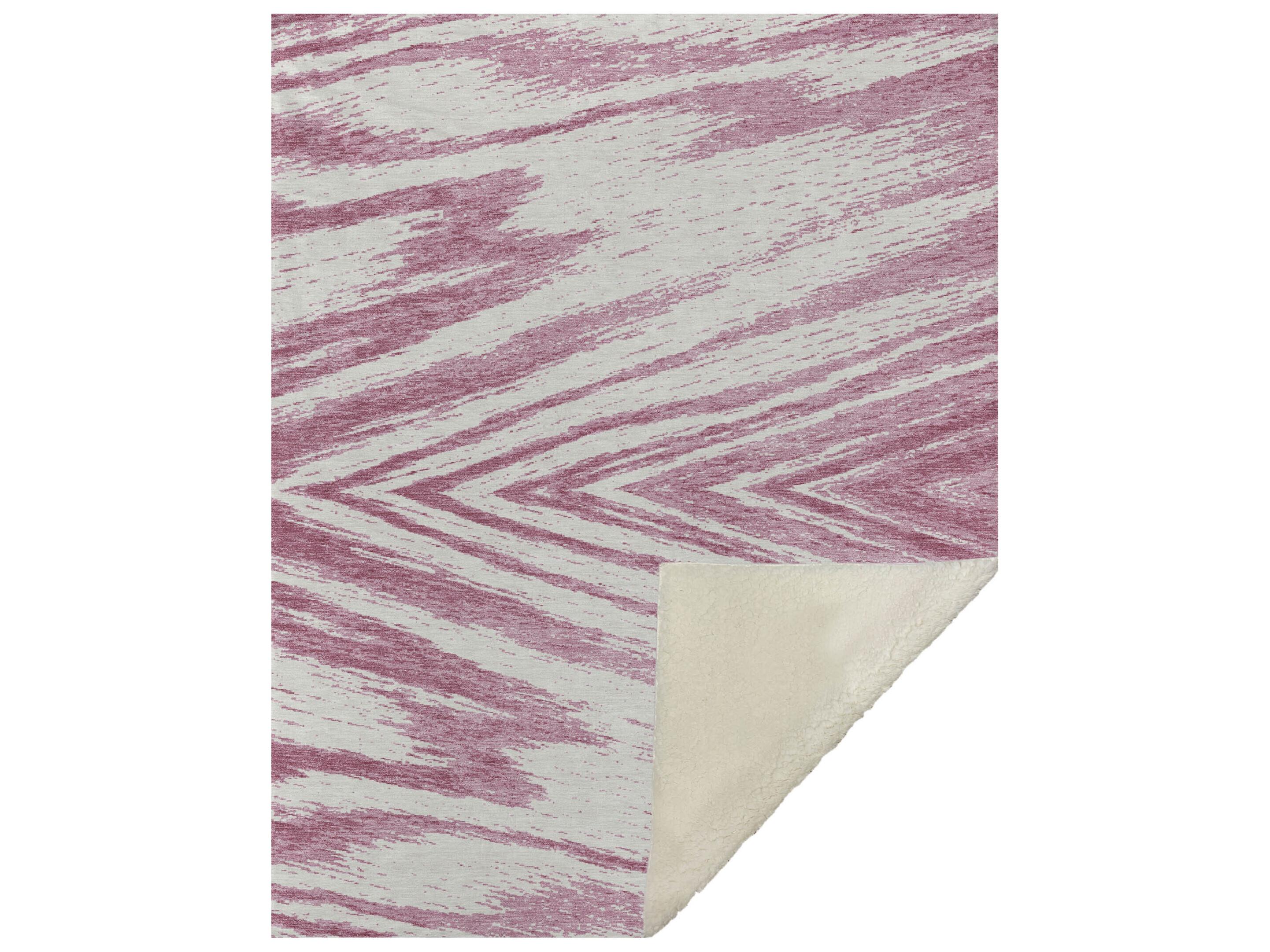 Dalyn Sherpa Pink Polyester Throw