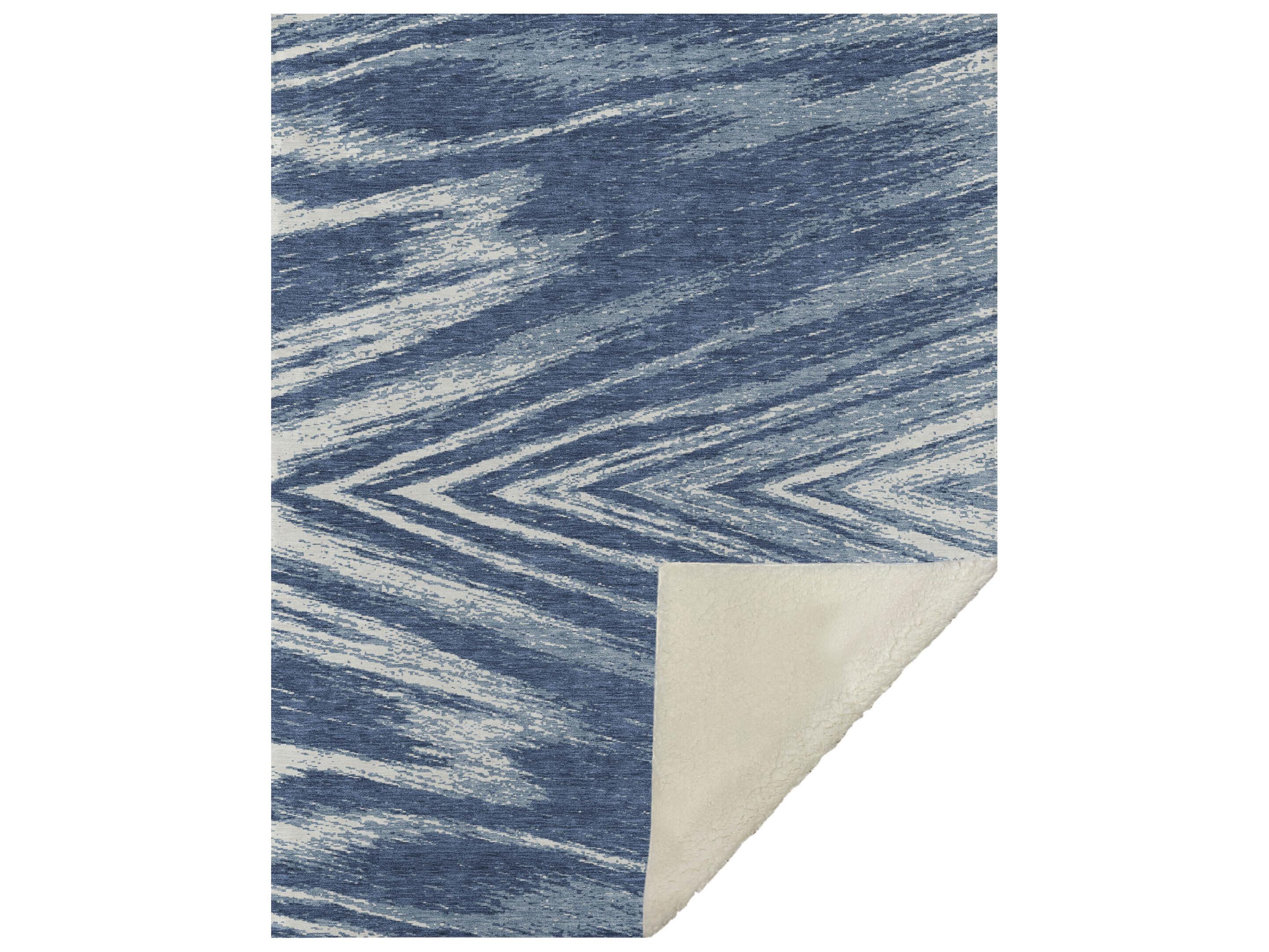 Dalyn Sherpa Blue Polyester Throw