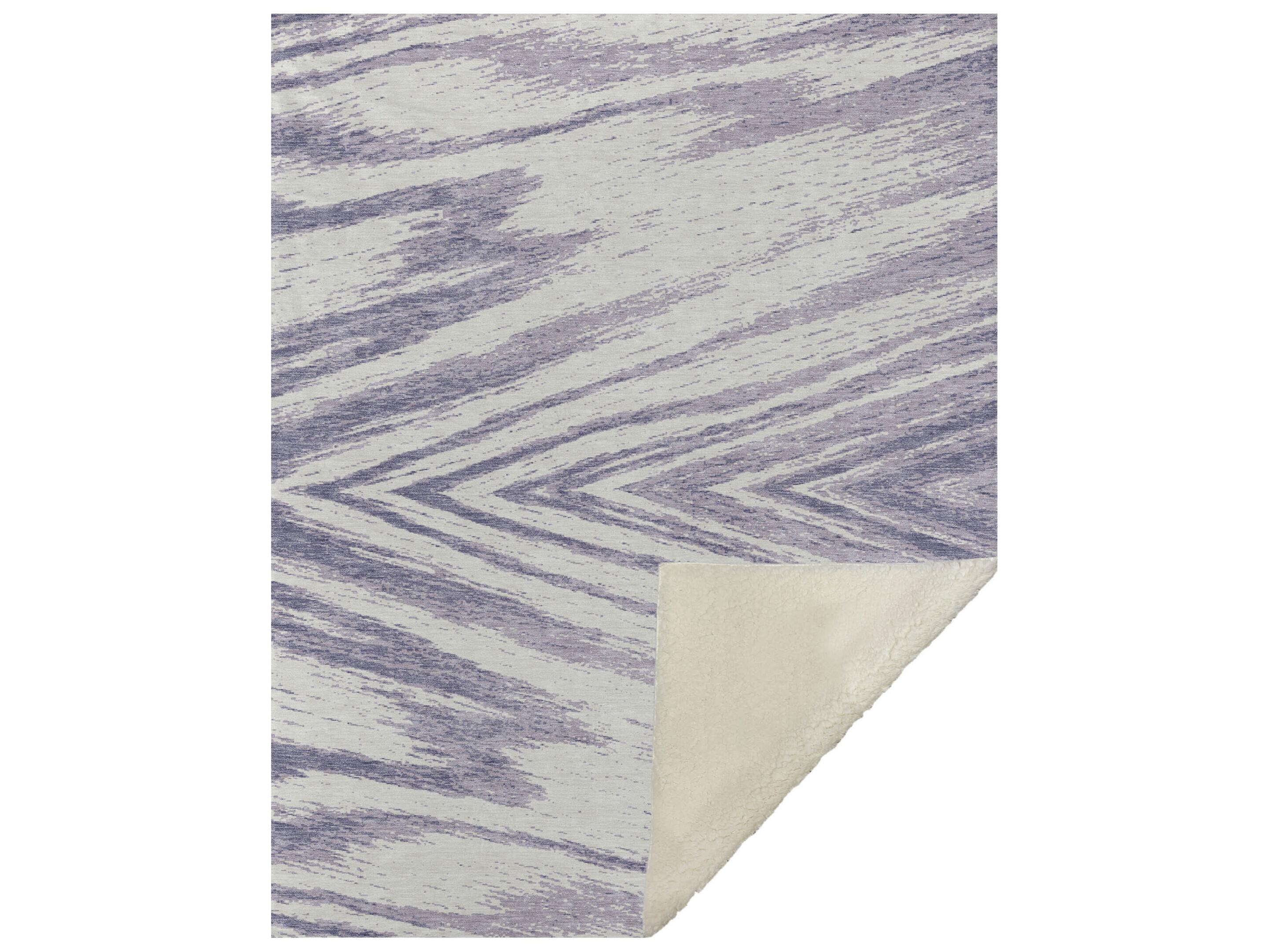 Dalyn Sherpa Purple Polyester Throw