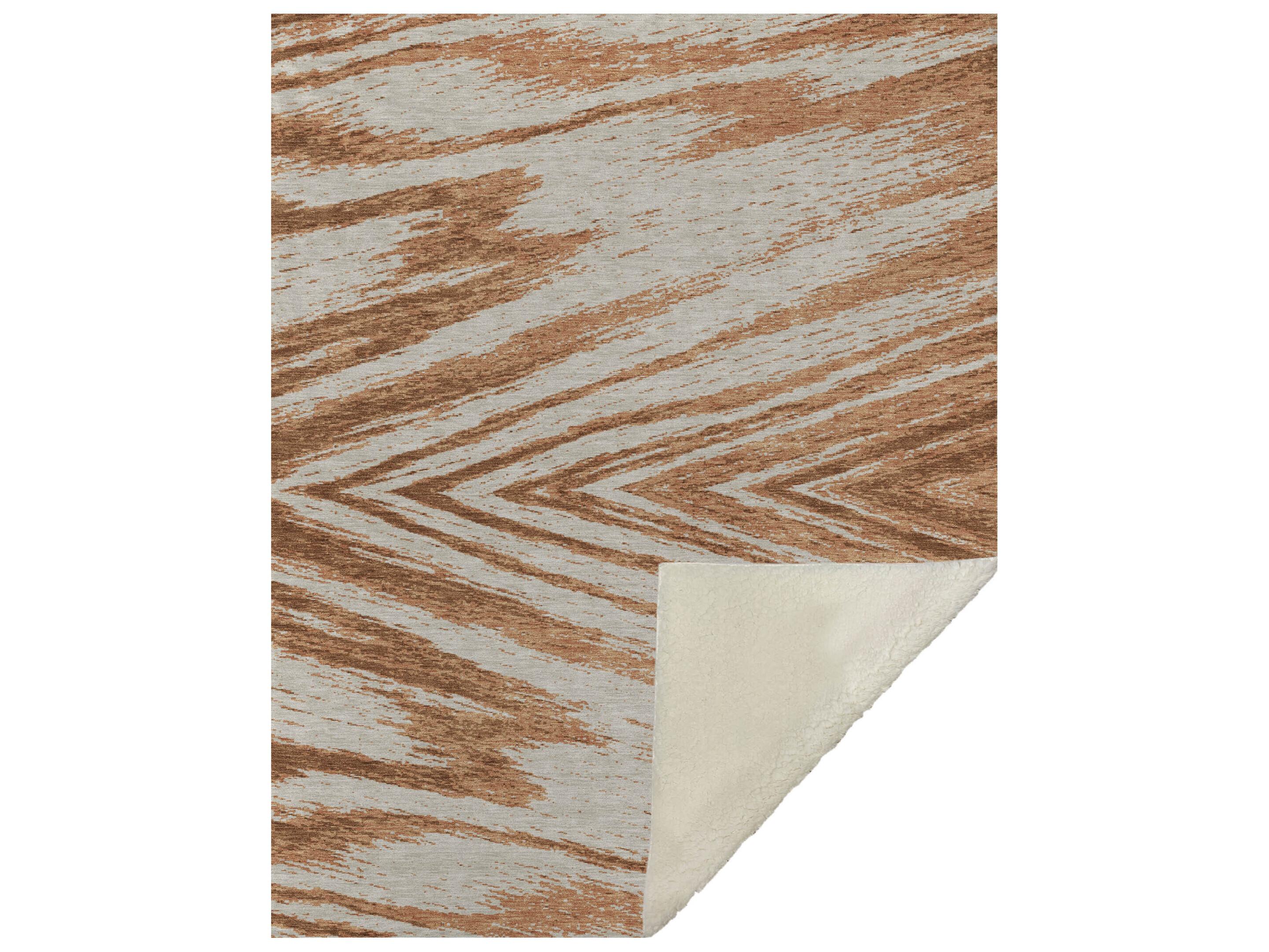 Dalyn Sherpa Orange Polyester Throw