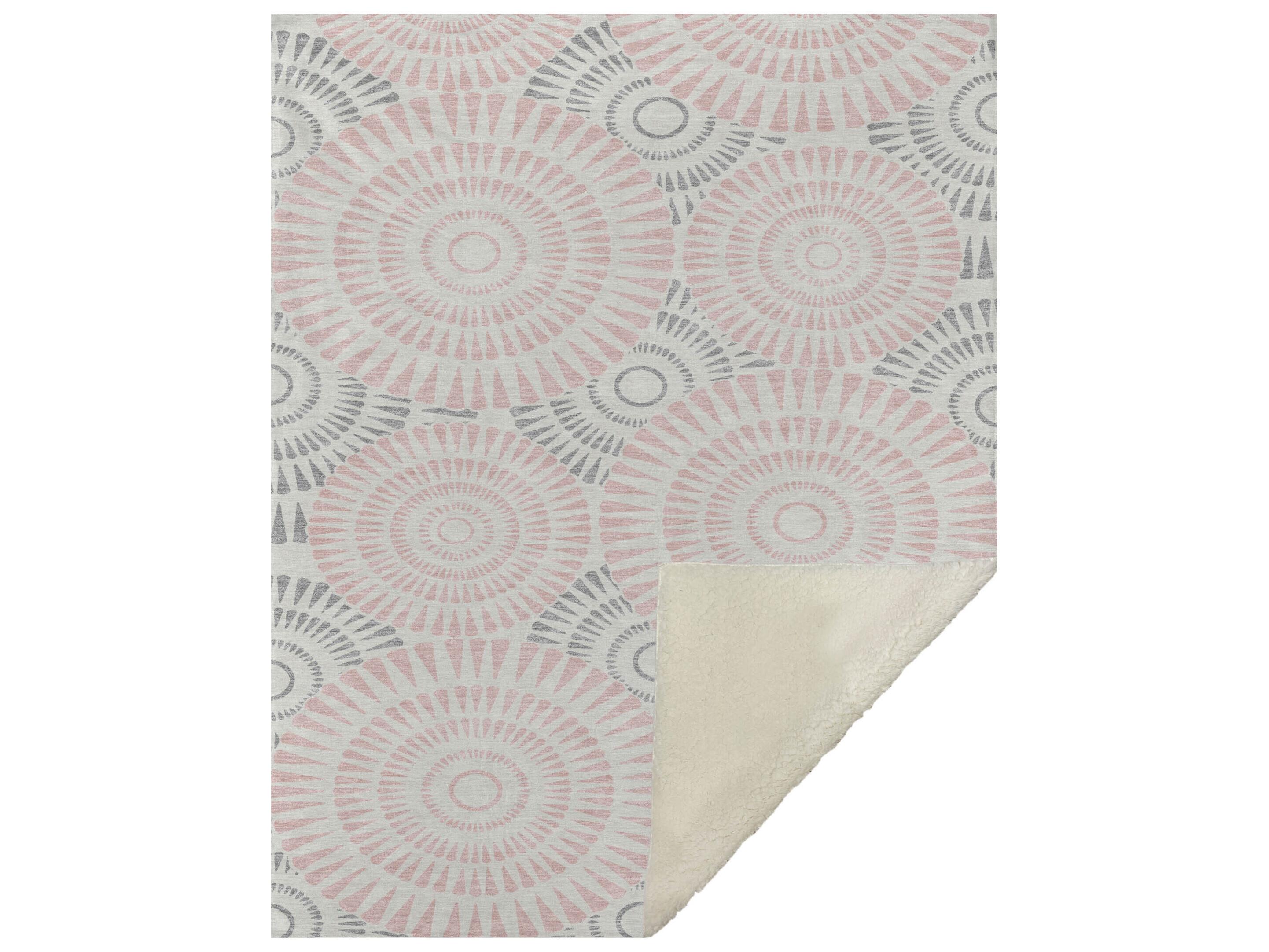 Dalyn Sherpa Pink Polyester Throw