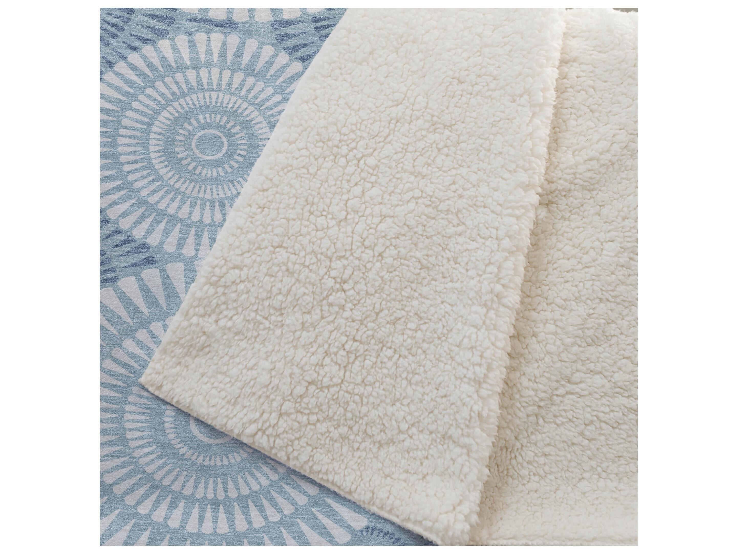 Dalyn Sherpa Teal Polyester Throw