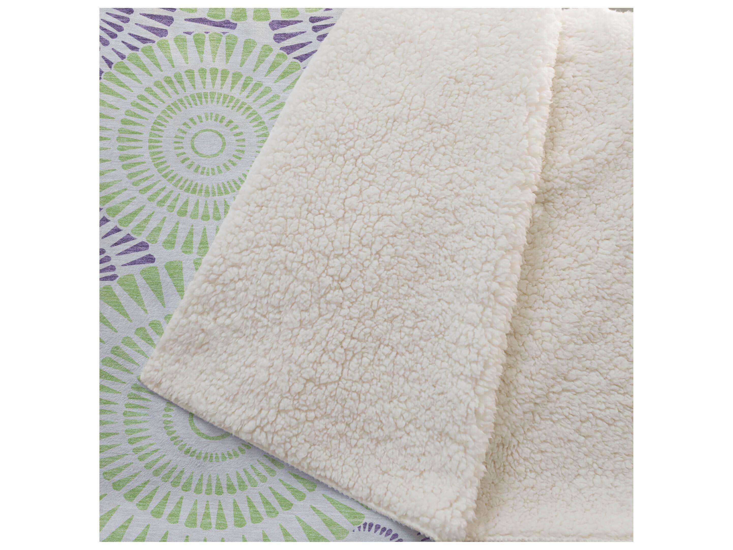 Dalyn Sherpa Ivory Polyester Throw