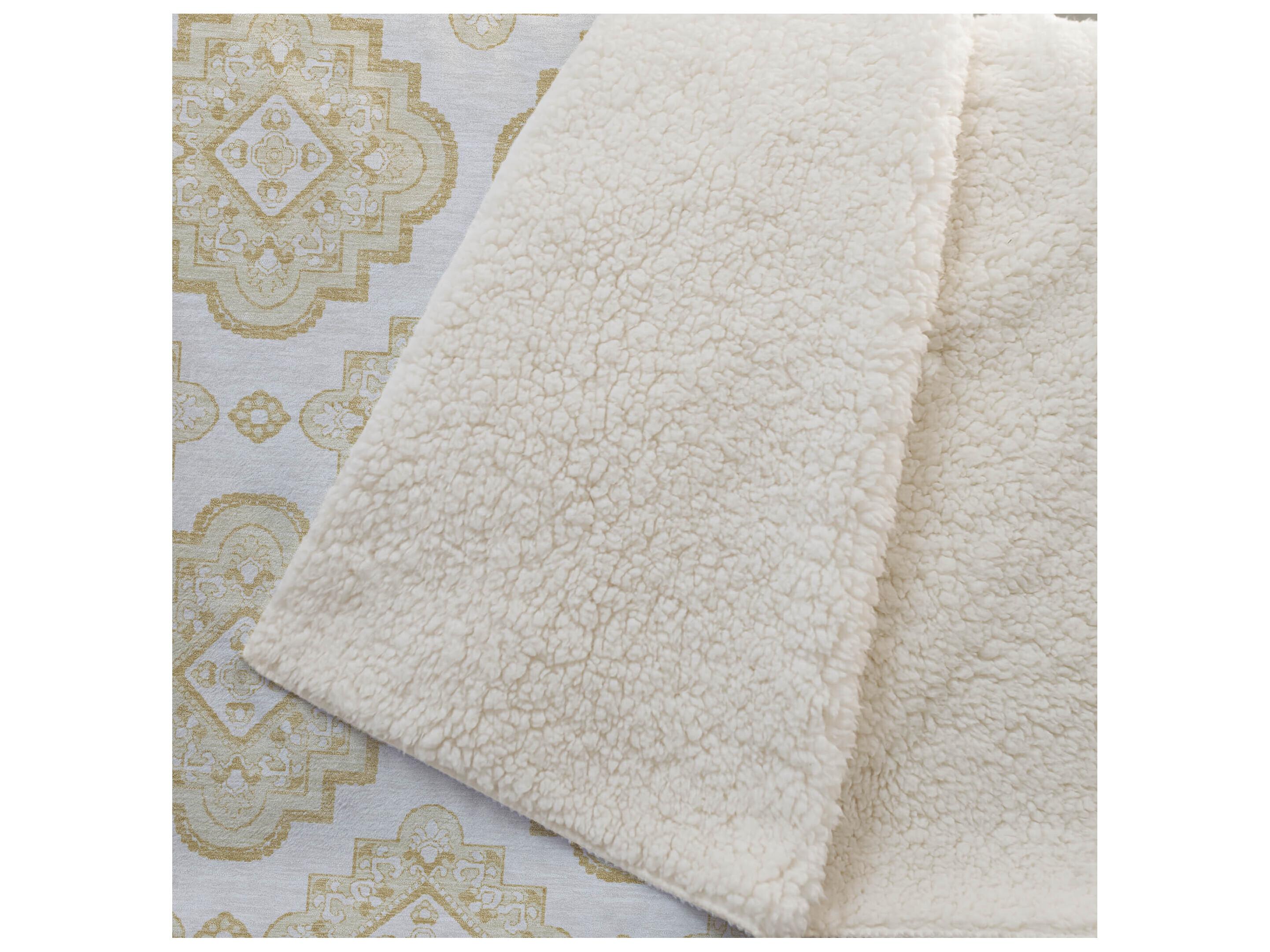 Dalyn Sherpa Gold Polyester Throw