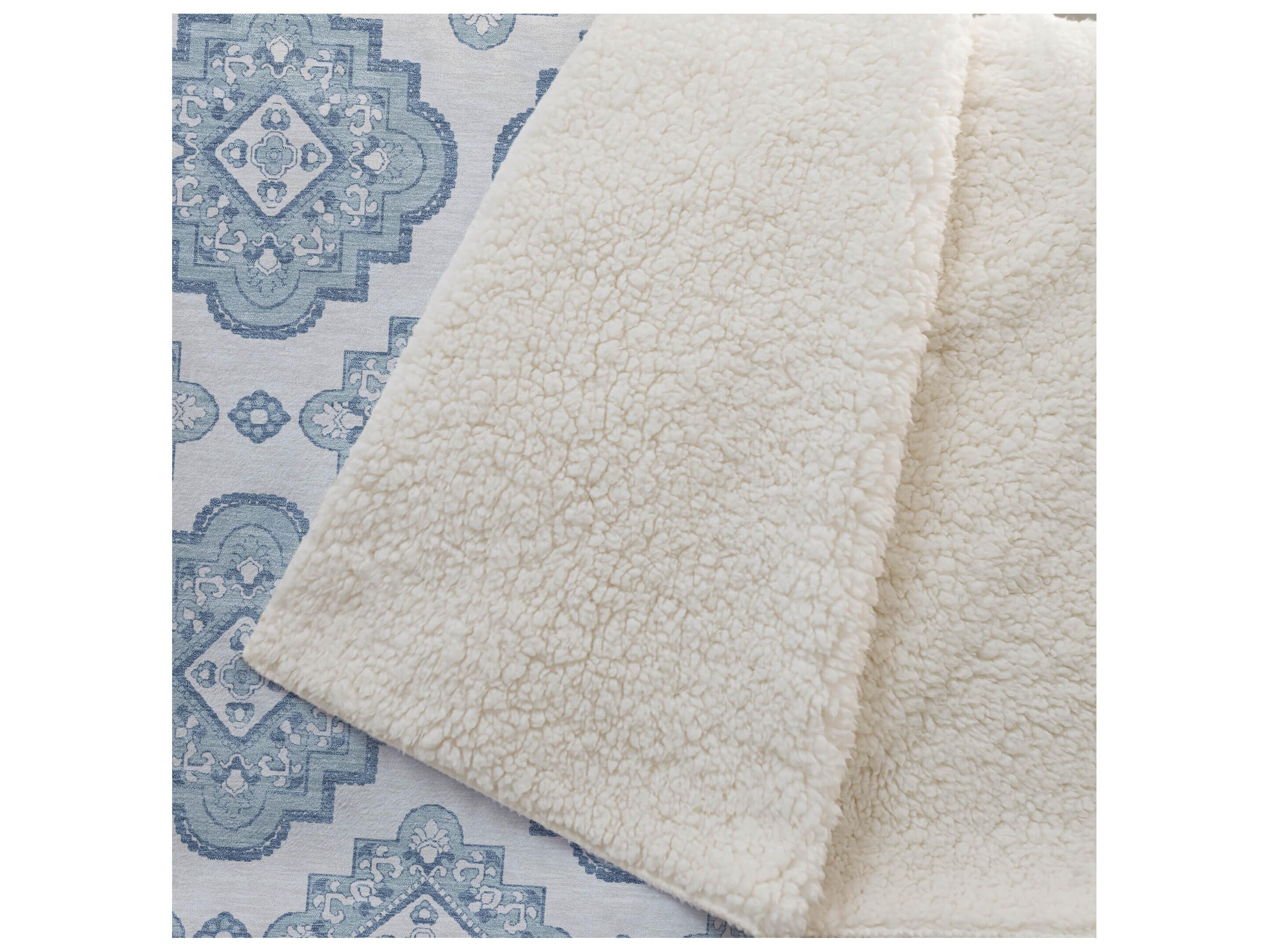 Dalyn Sherpa Teal Polyester Throw