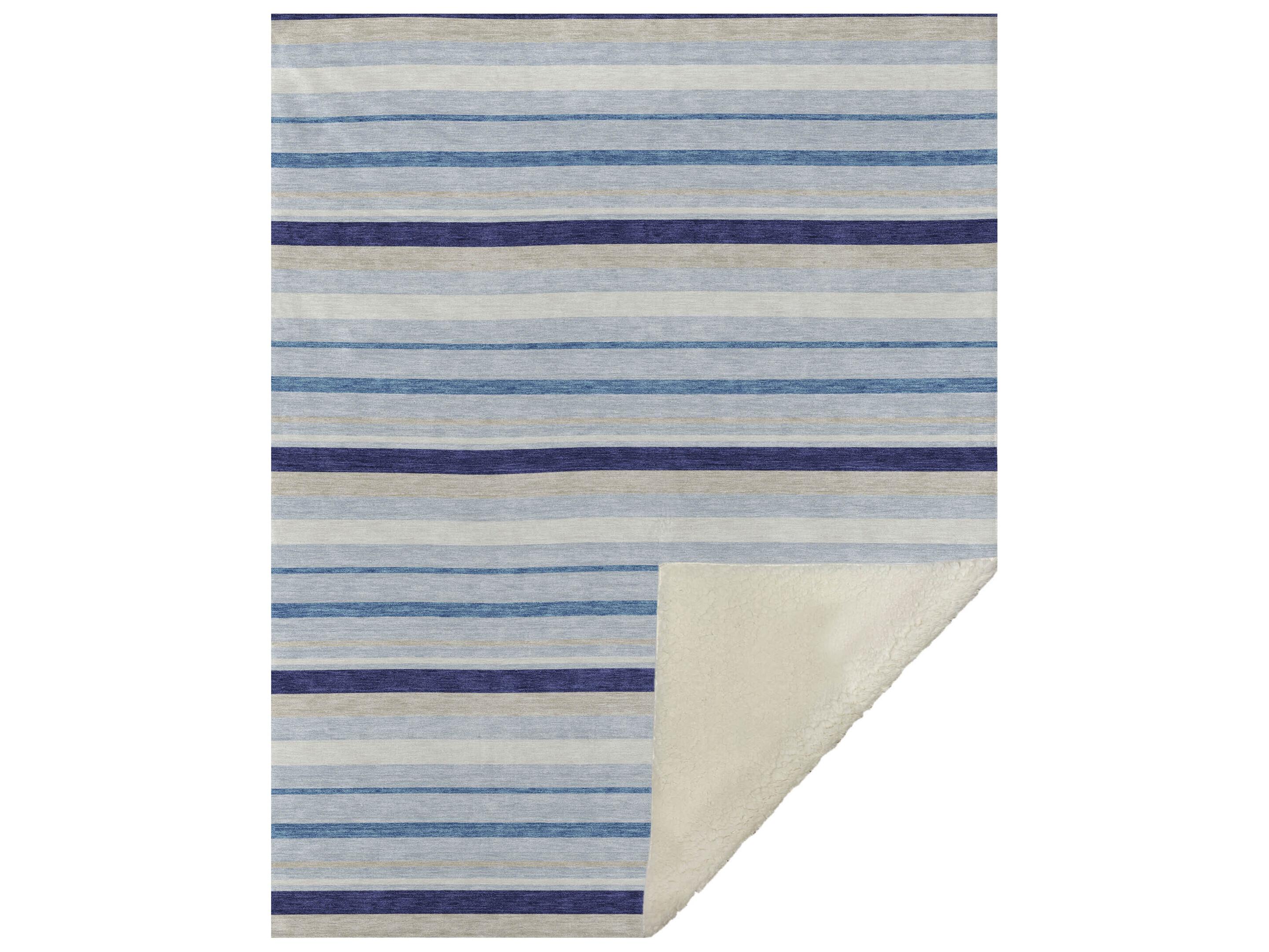 Dalyn Sherpa Blue Polyester Throw