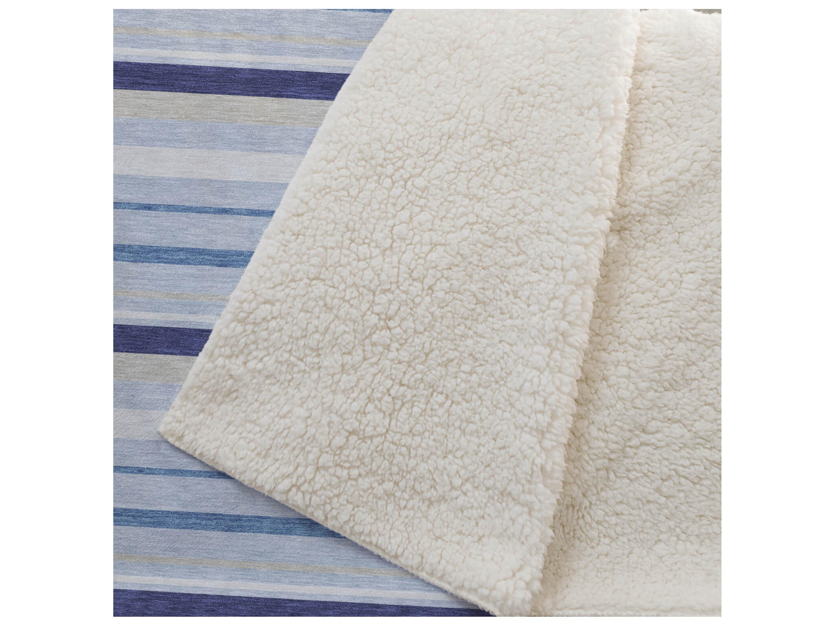 Dalyn Sherpa Blue Polyester Throw
