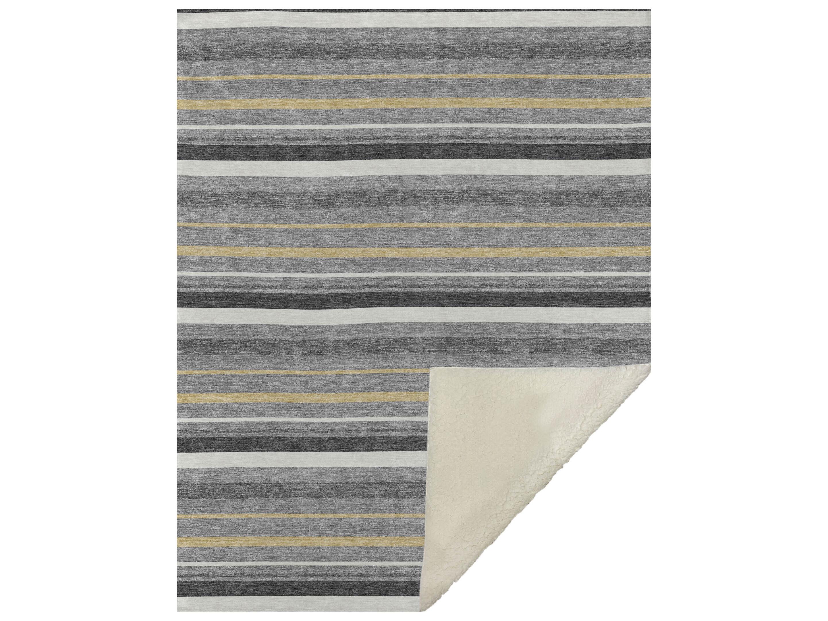 Dalyn Sherpa Gray Polyester Throw