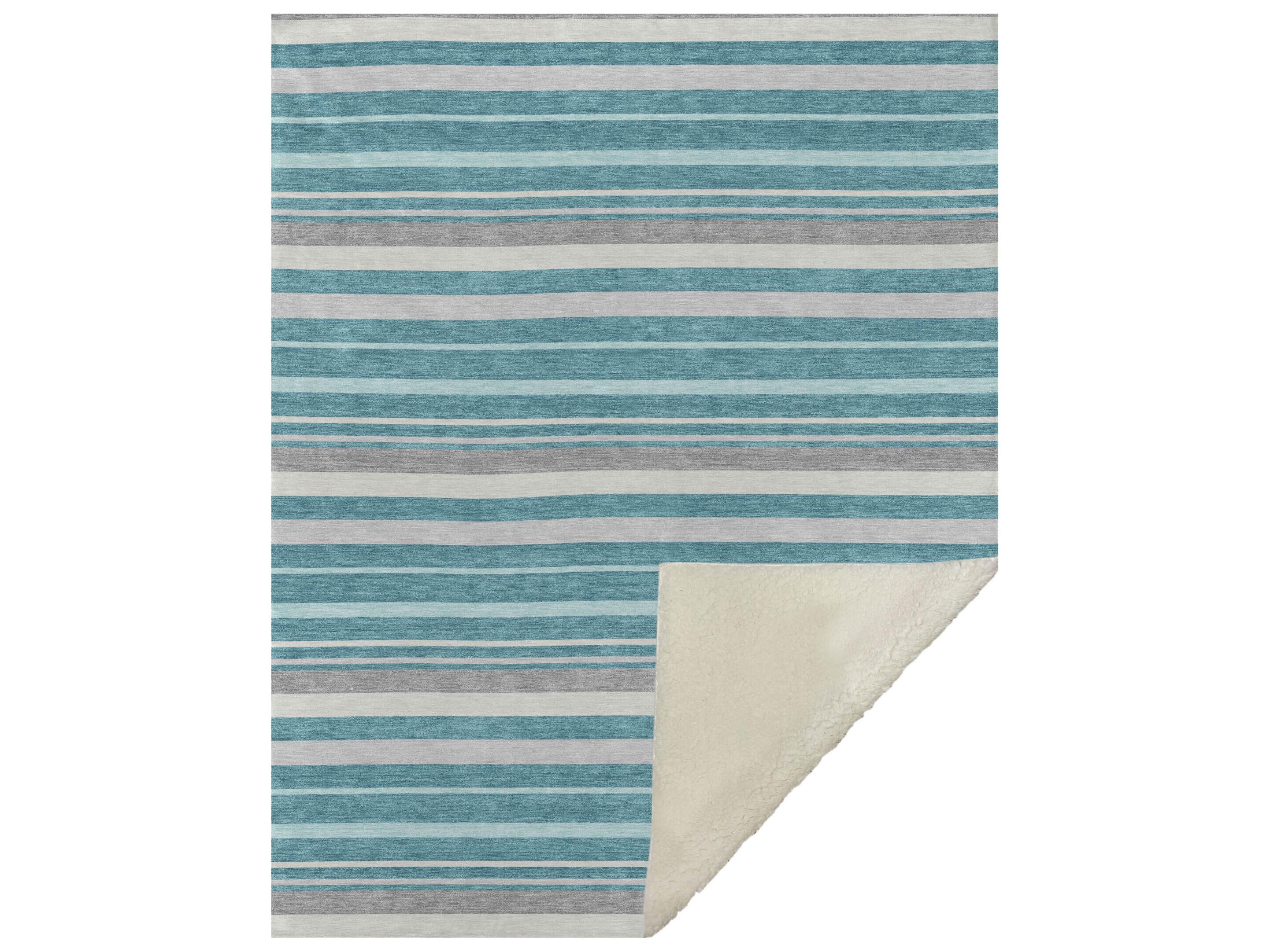Dalyn Sherpa Teal Polyester Throw