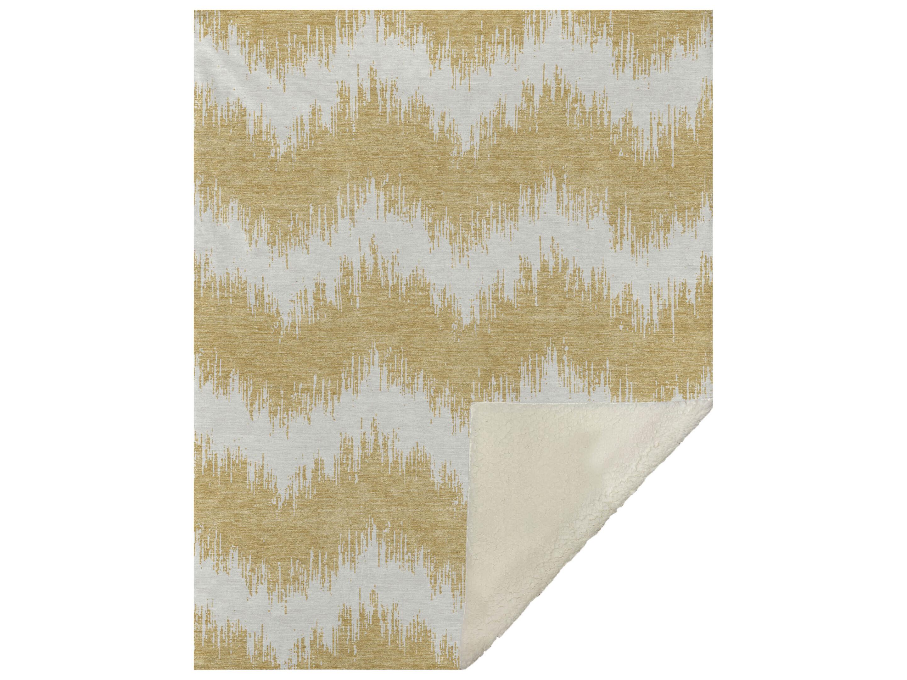 Dalyn Sherpa Gold Polyester Throw