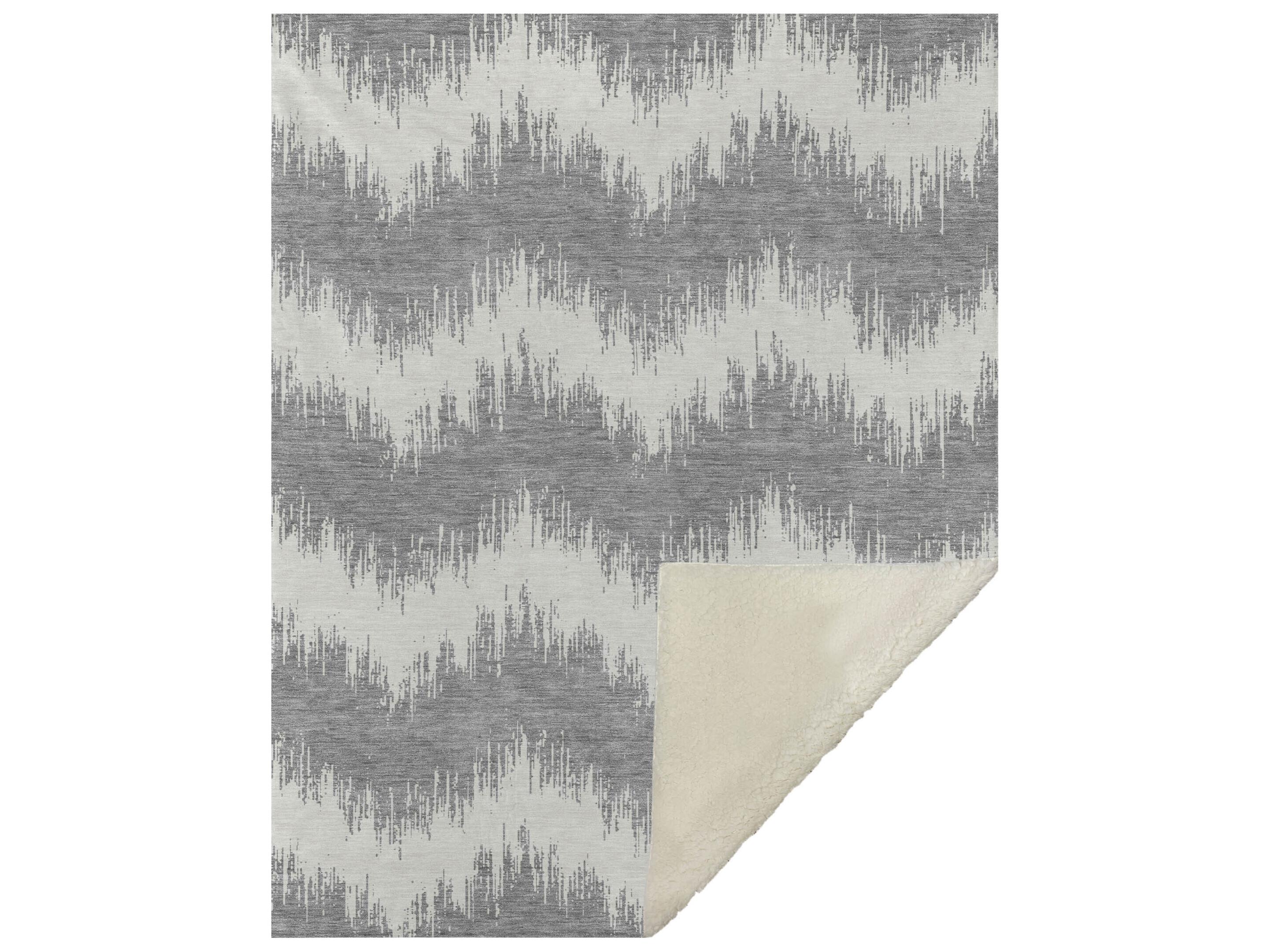 Dalyn Sherpa Gray Polyester Throw