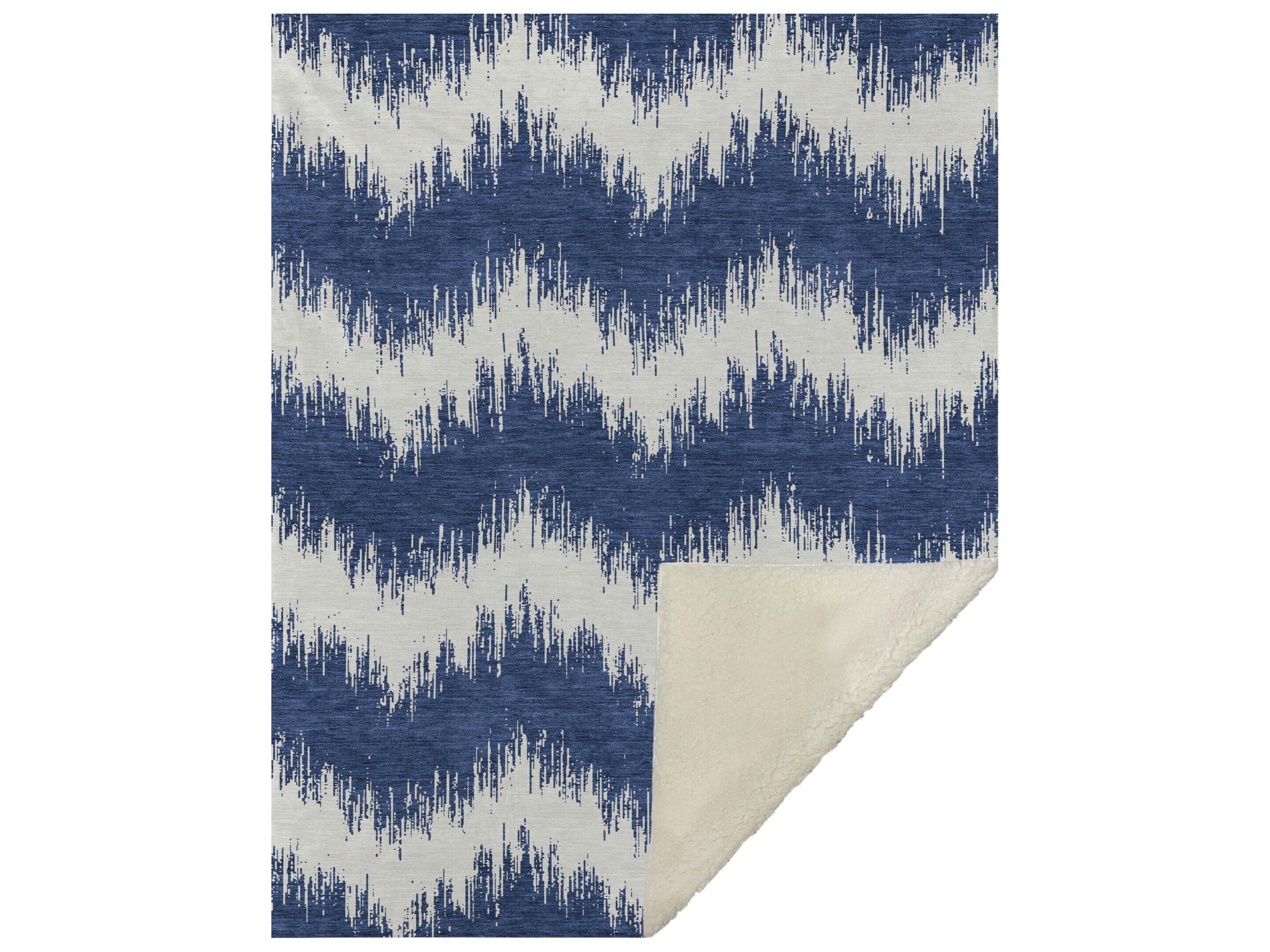 Dalyn Sherpa Blue Polyester Throw