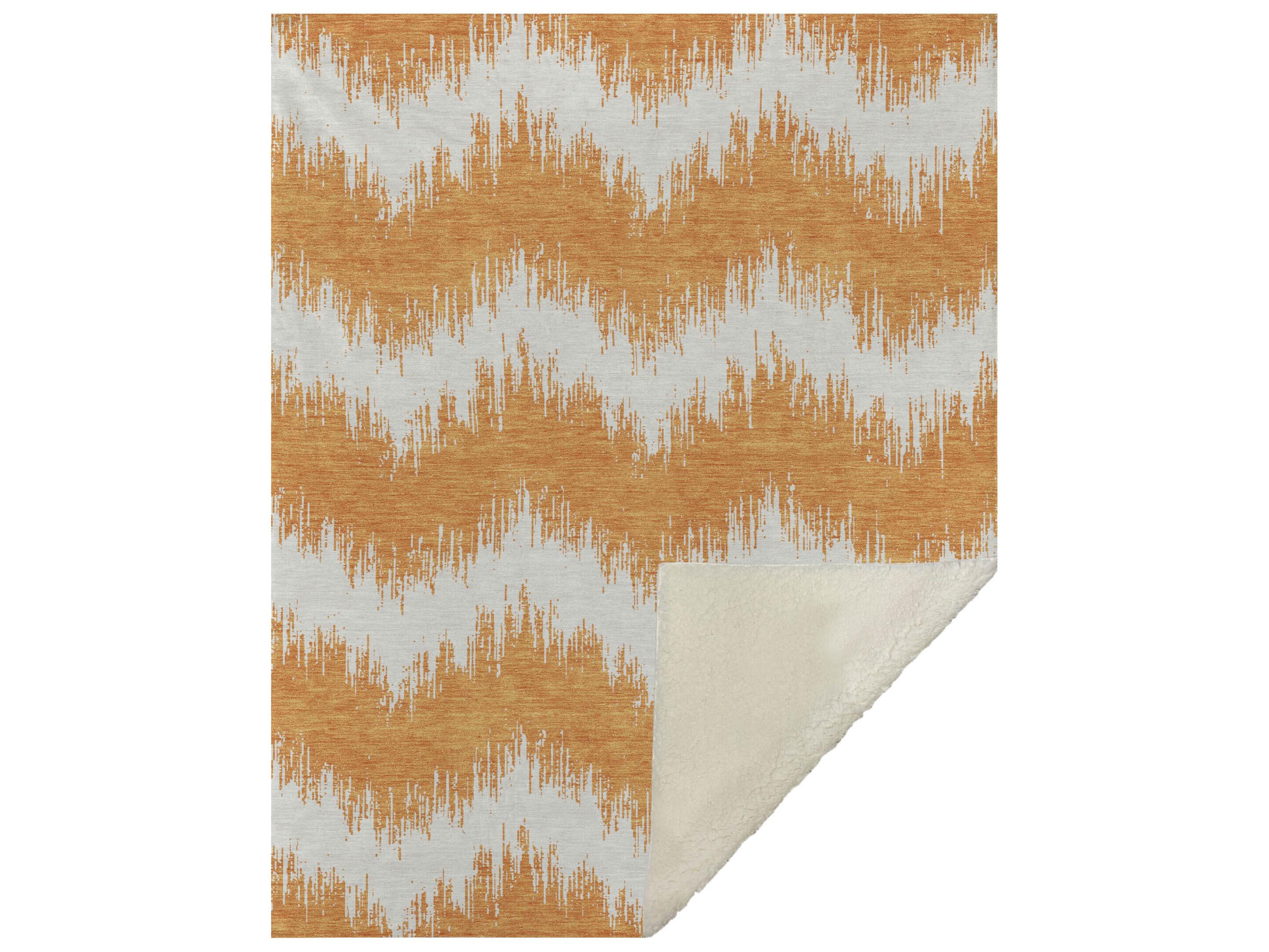 Dalyn Sherpa Orange Polyester Throw