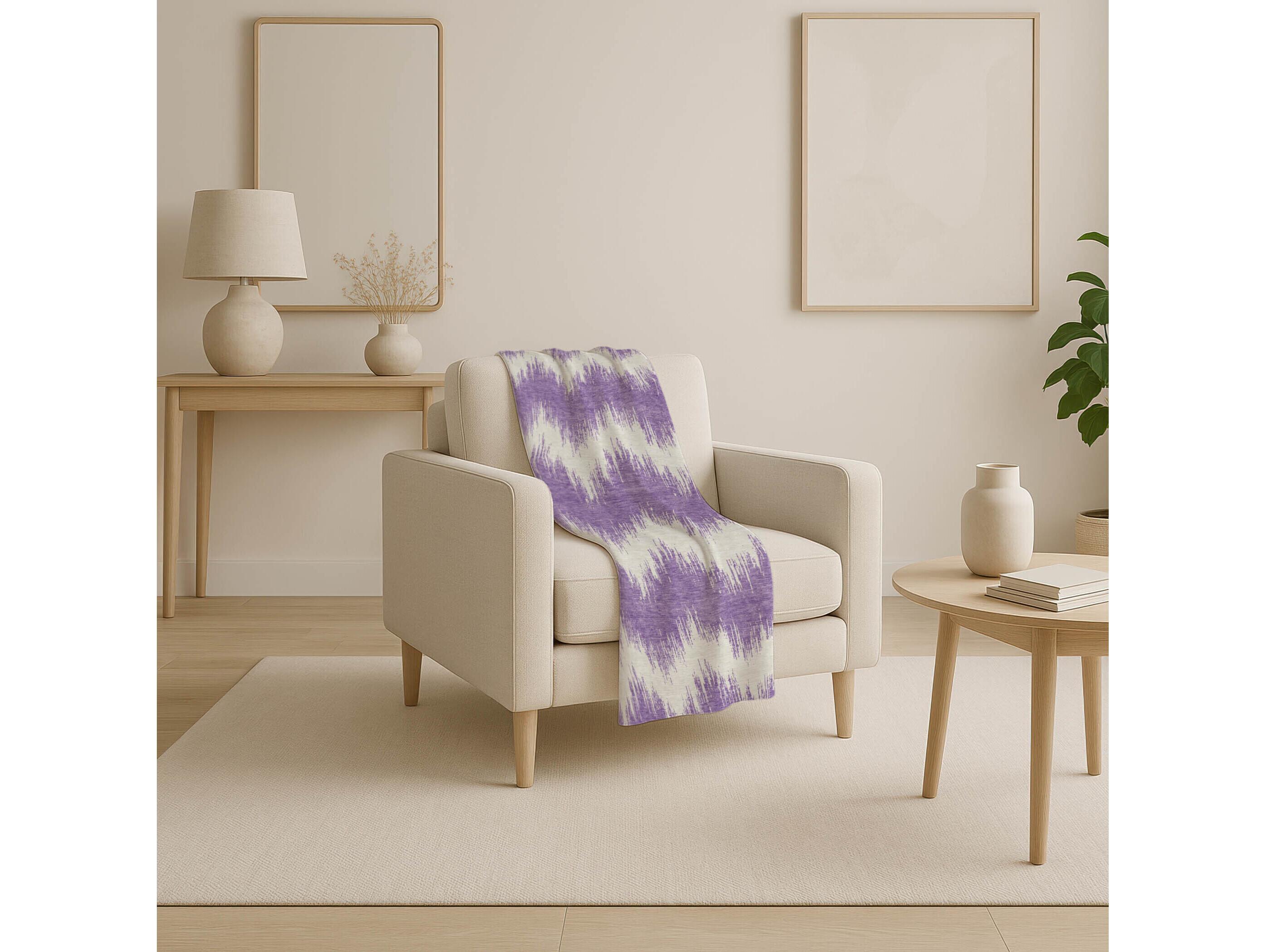 Dalyn Sherpa Purple Polyester Throw