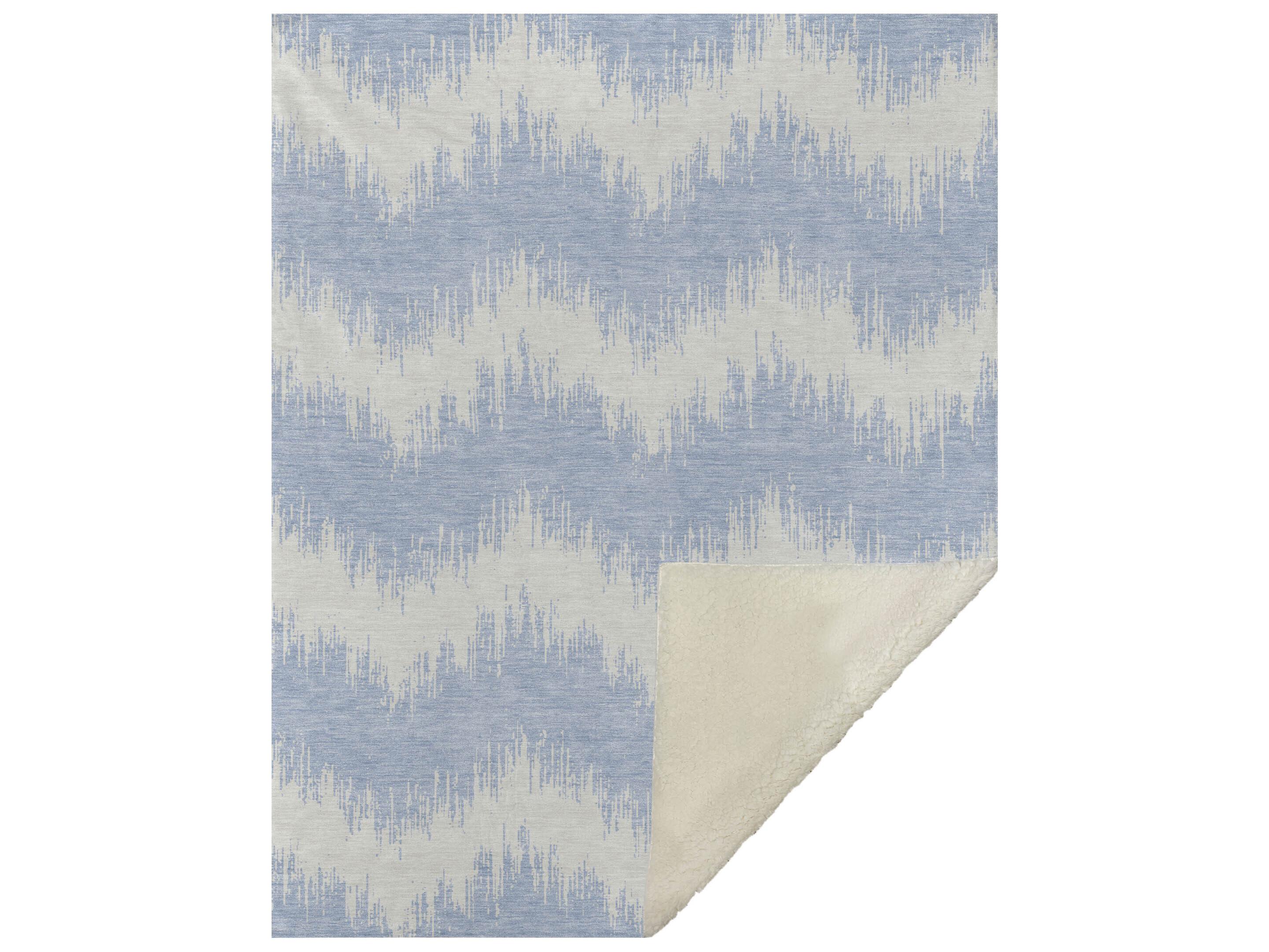 Dalyn Sherpa Blue Polyester Throw