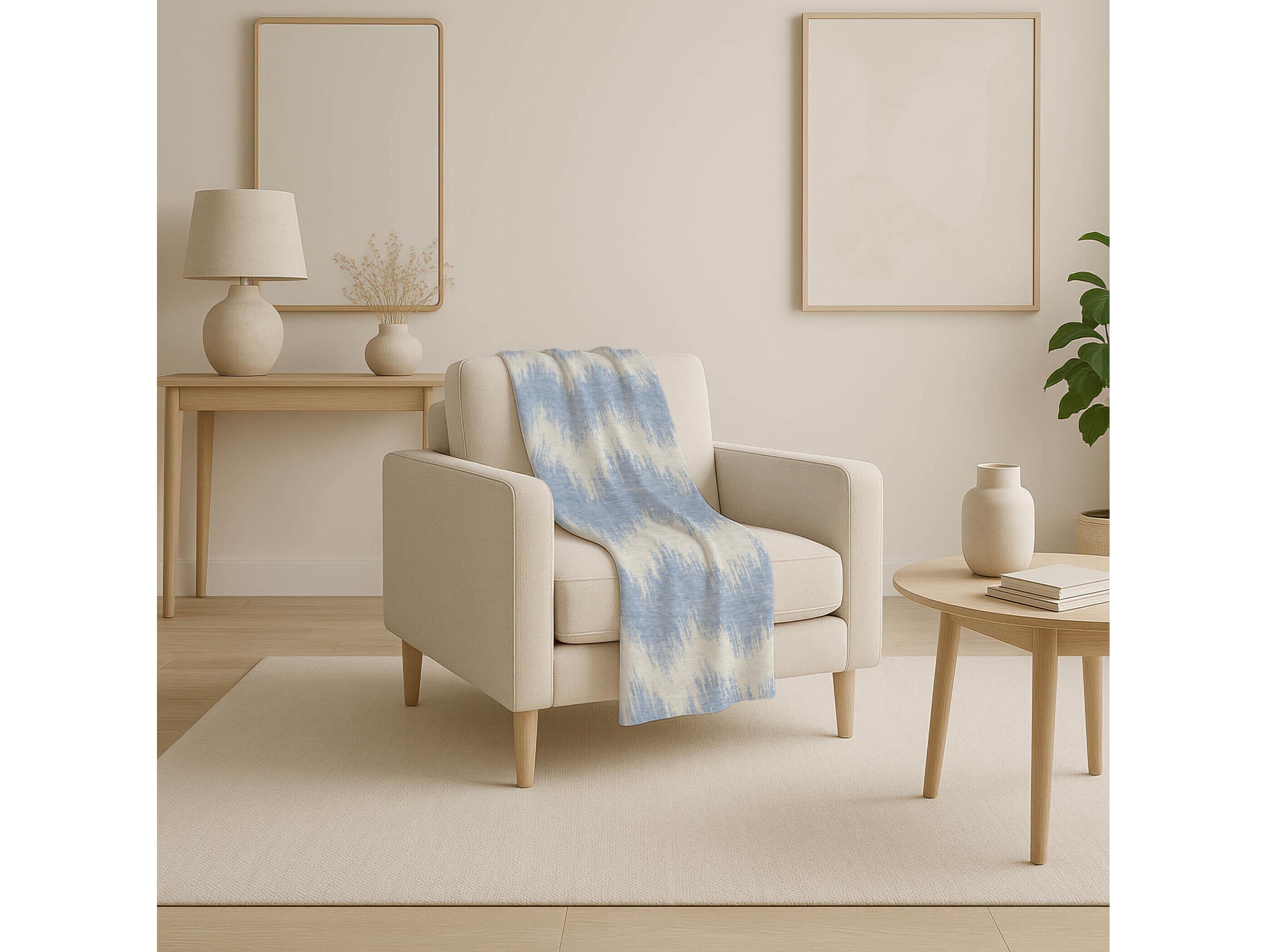 Dalyn Sherpa Blue Polyester Throw