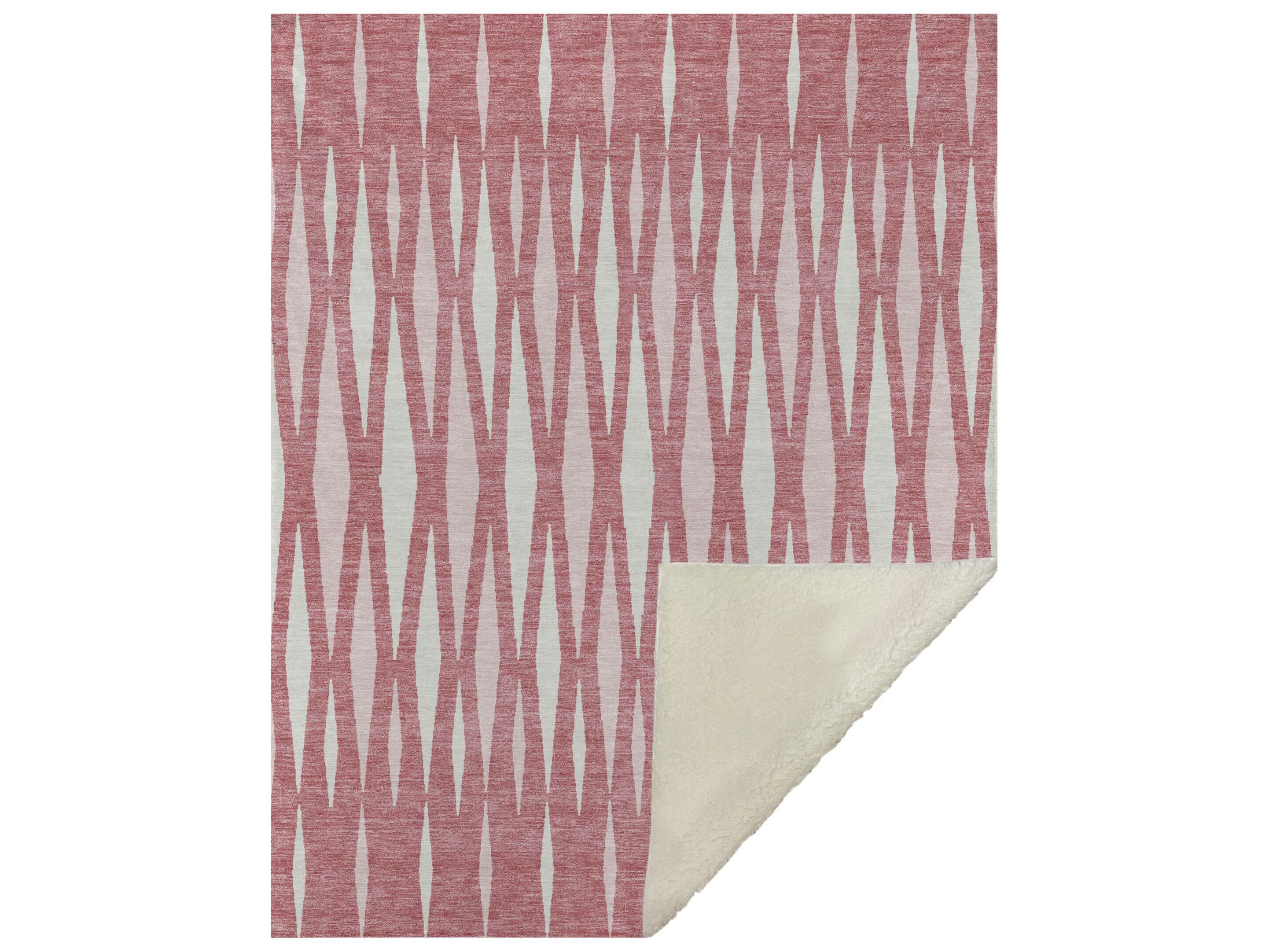 Dalyn Sherpa Pink Polyester Throw