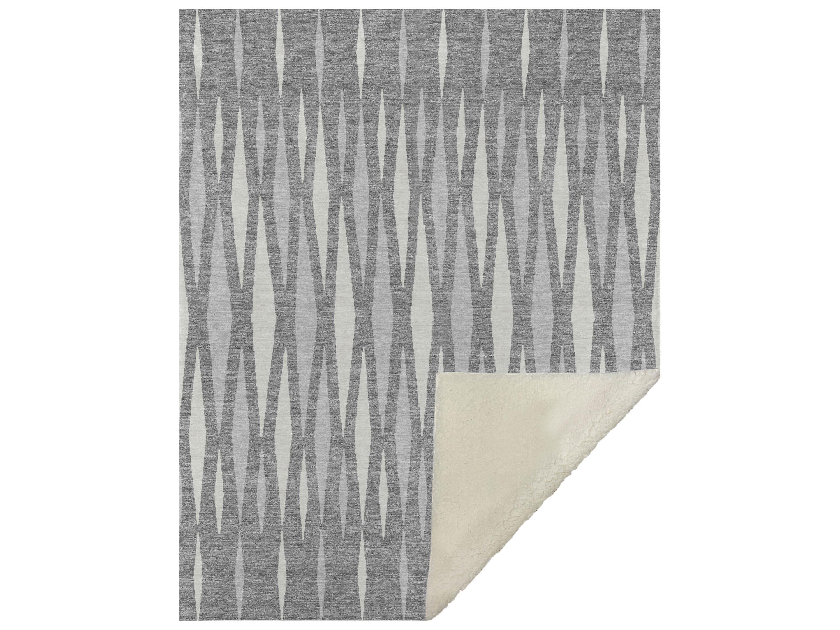 Dalyn Sherpa Gray Polyester Throw