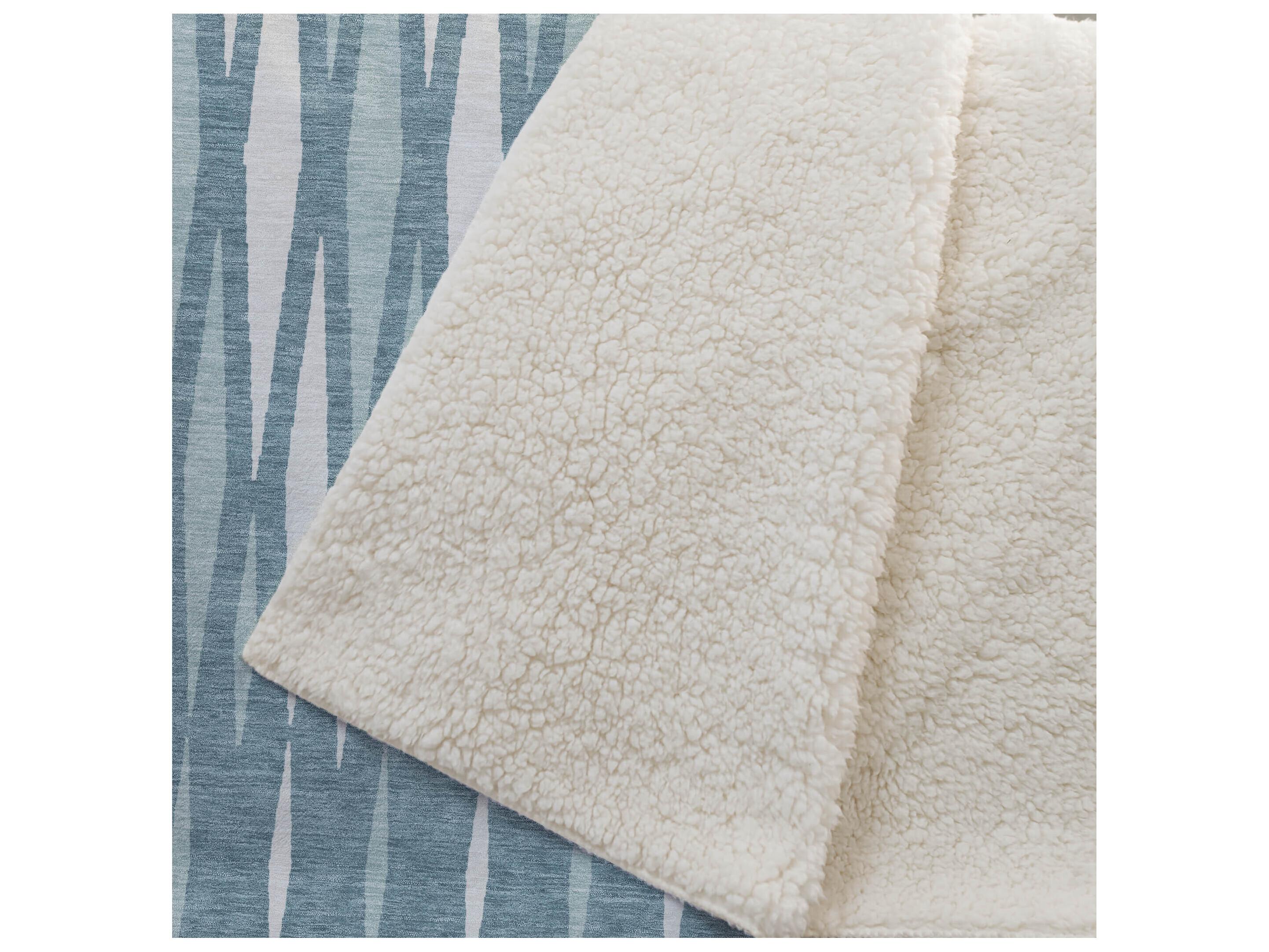 Dalyn Sherpa Teal Polyester Throw