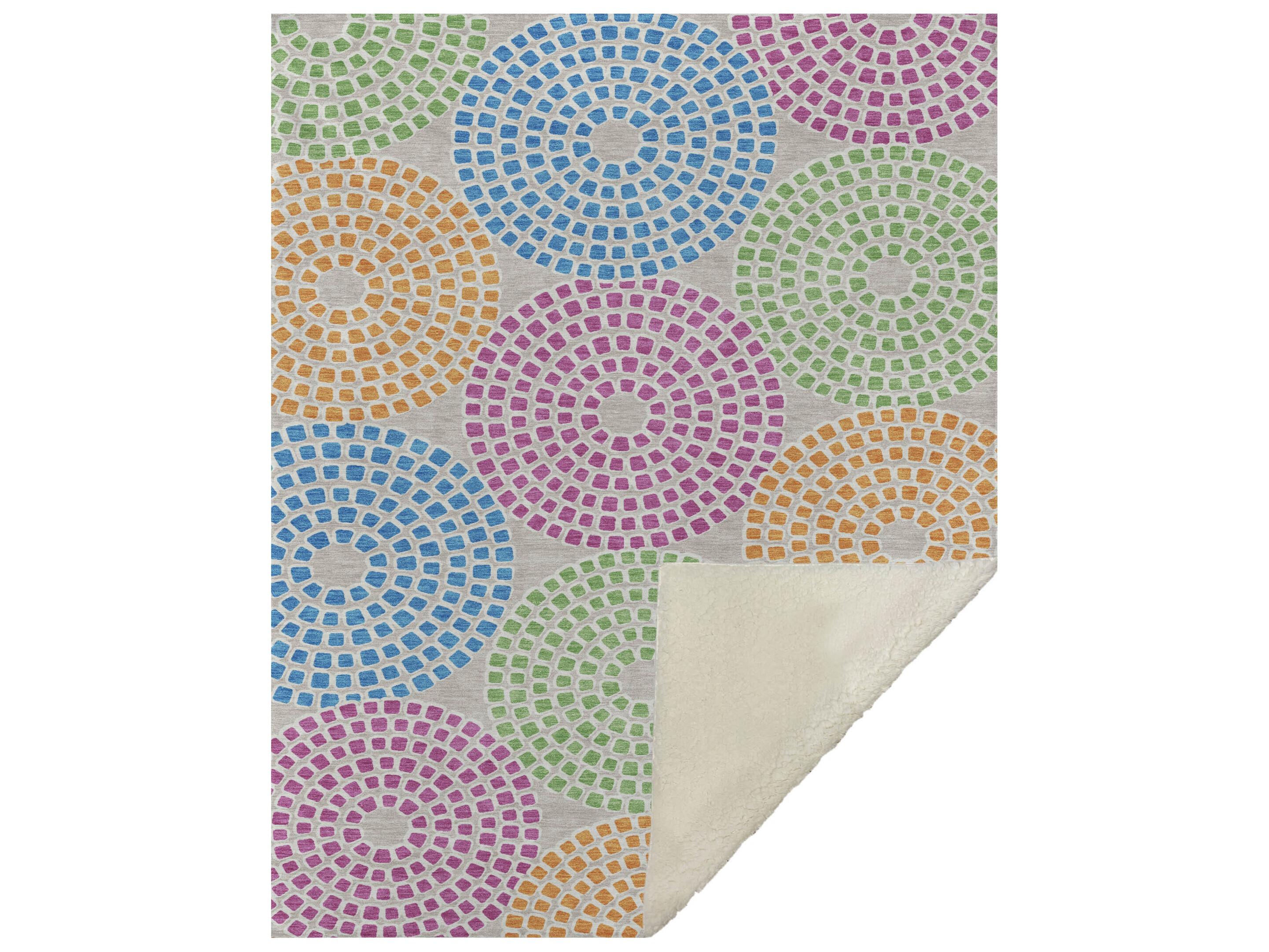 Dalyn Sherpa Ivory Polyester Throw