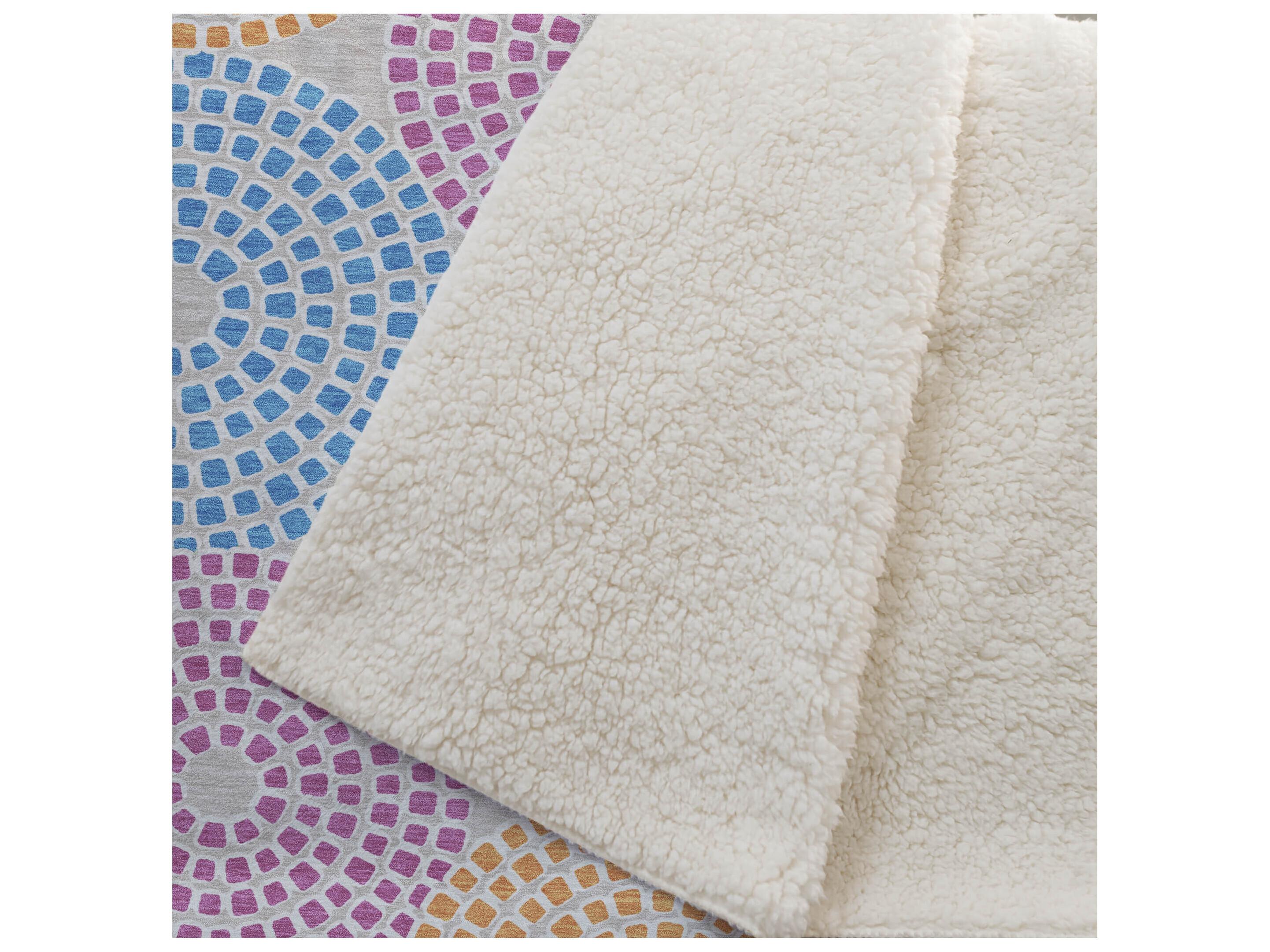 Dalyn Sherpa Ivory Polyester Throw